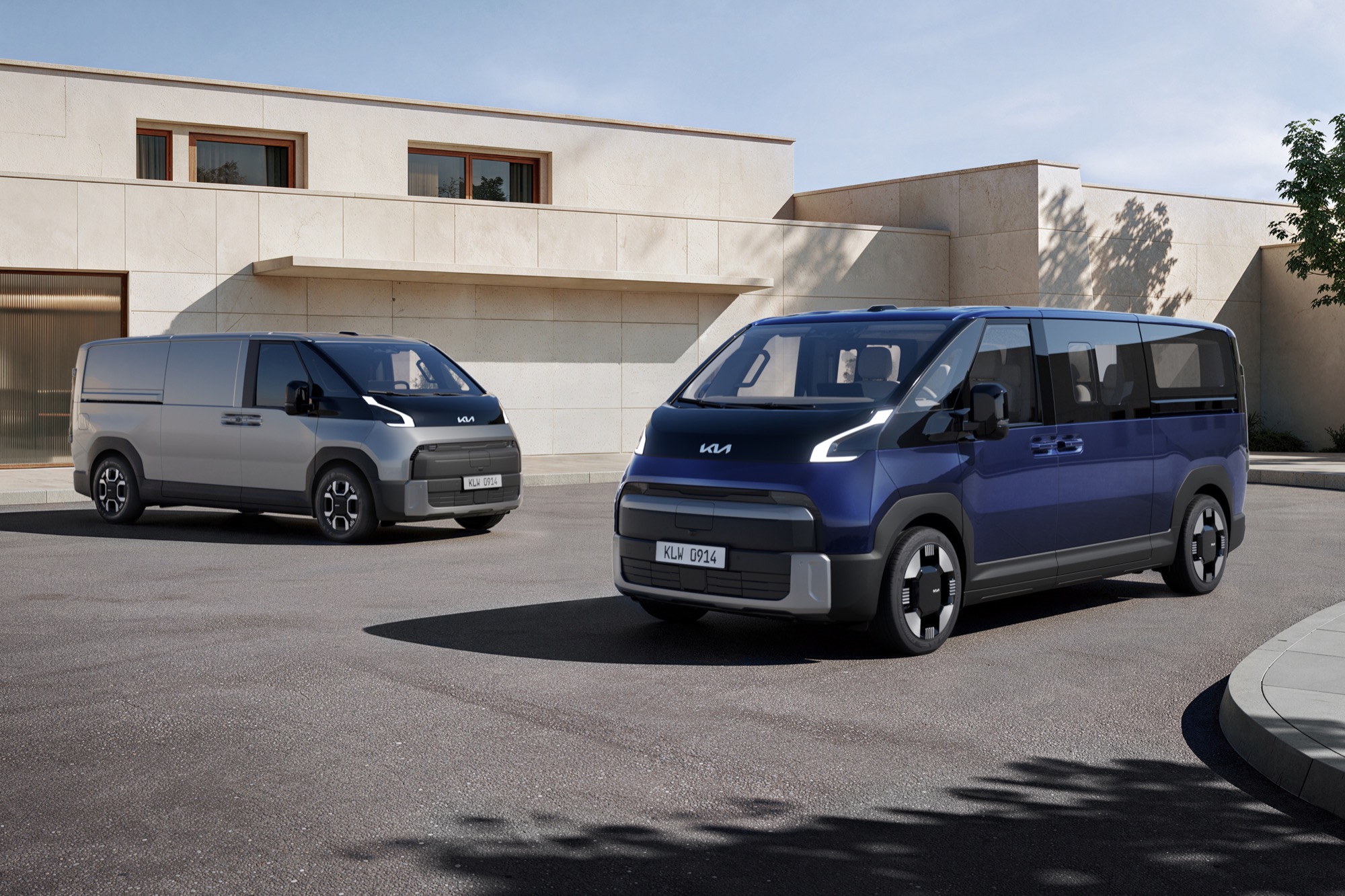 PV7 Cargo and PV7 Passenger, shown together at the world premiere