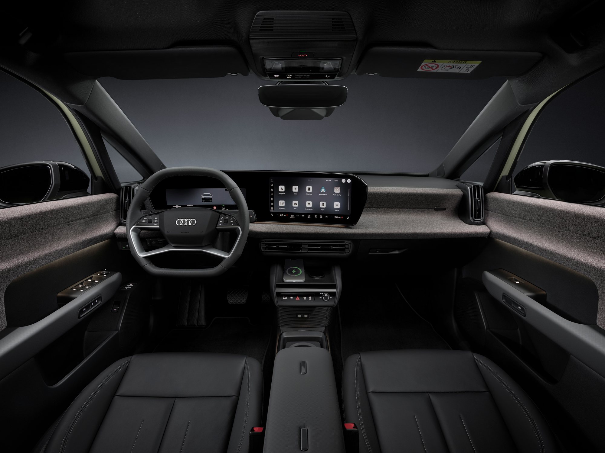 Inside the A2 e-tron: the MMI panoramic display, standard on every one