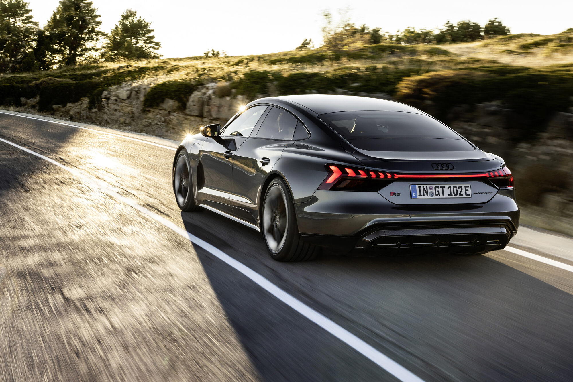 e-tron GT on the road