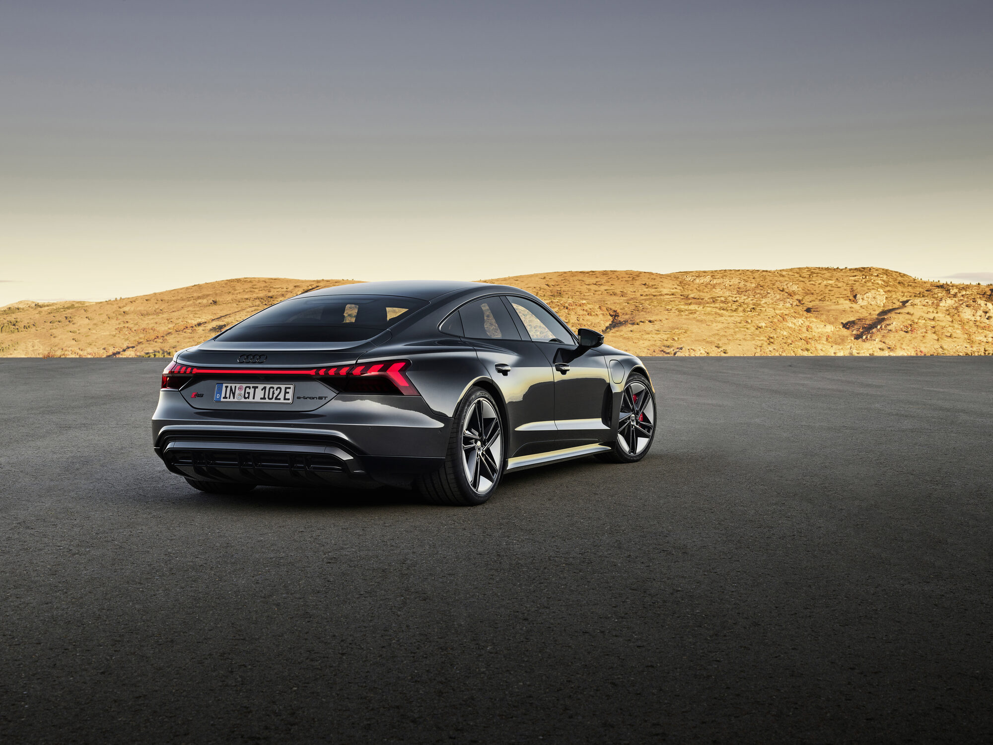 e-tron GT from behind