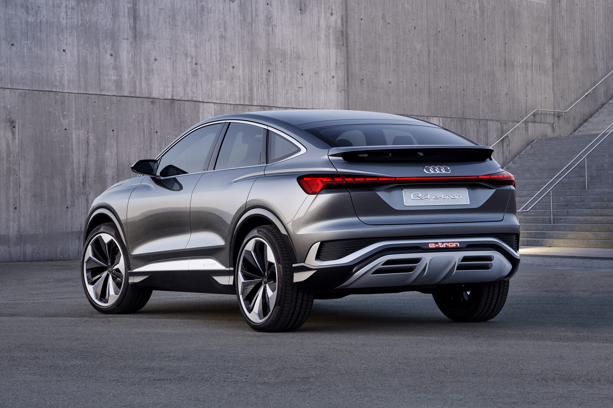The Q4 Sportback's tail