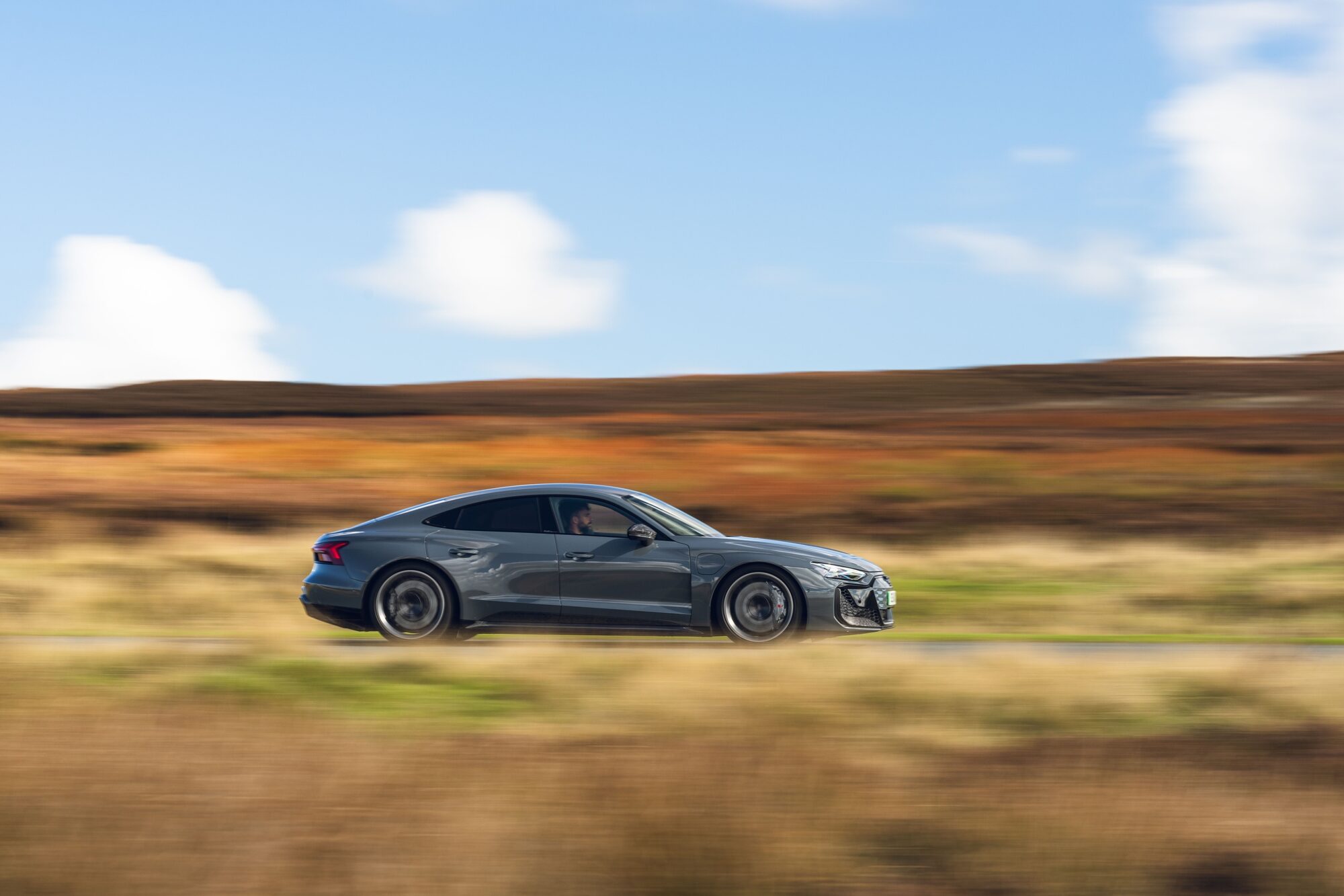 RS e-tron GT performance from the side