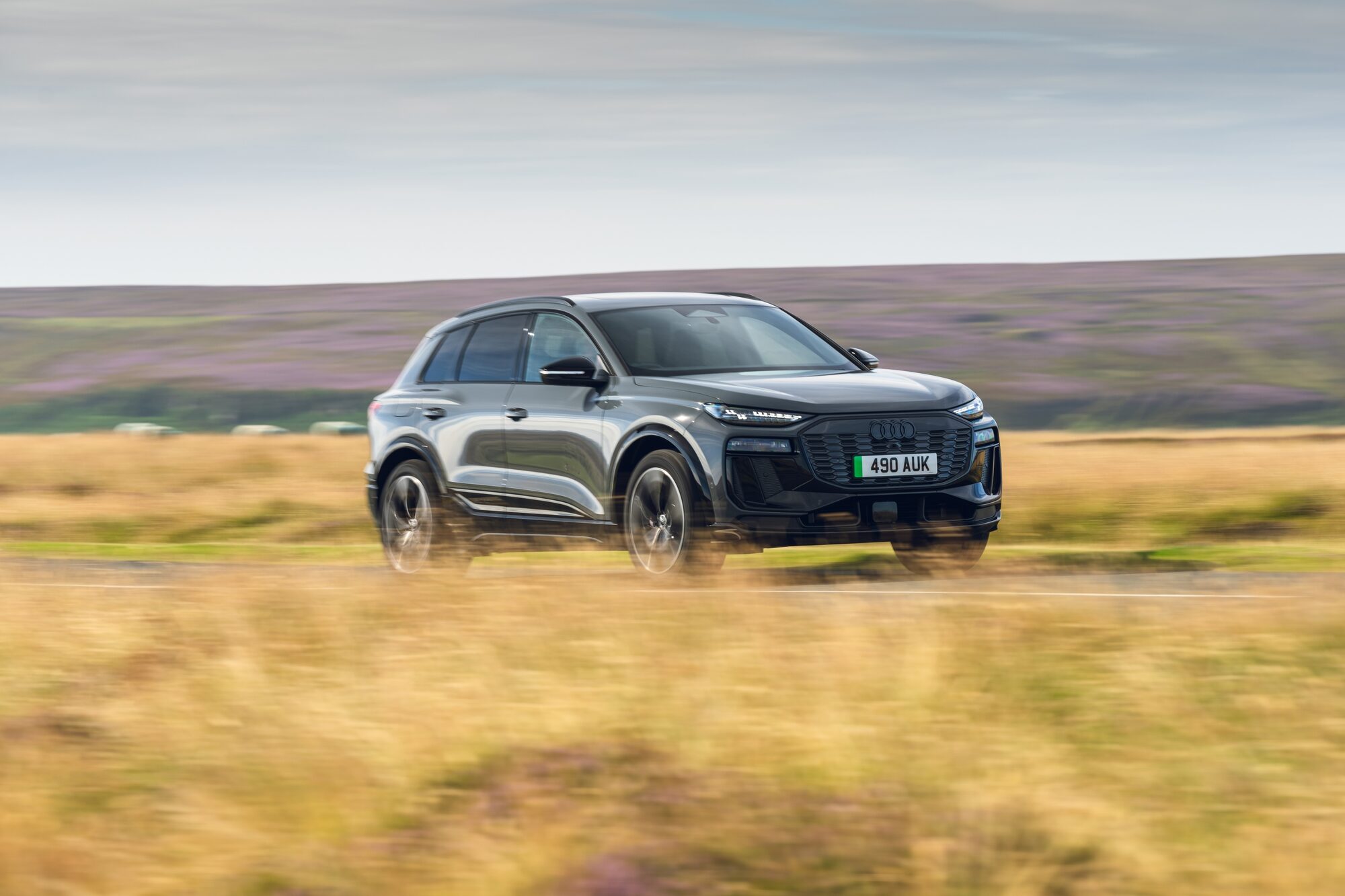 SQ6 e-tron on the move