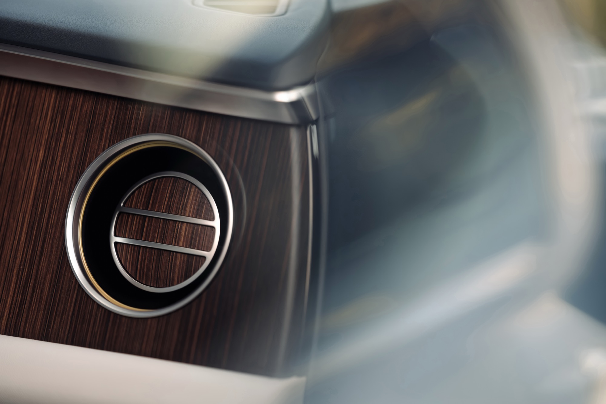 Walnut veneer and a bullseye air vent