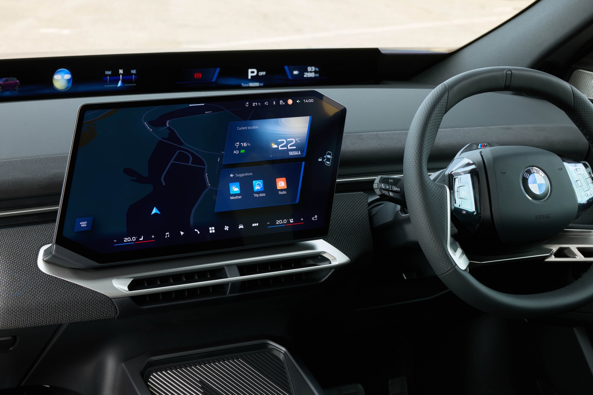 The central touchscreen, running BMW Operating System X