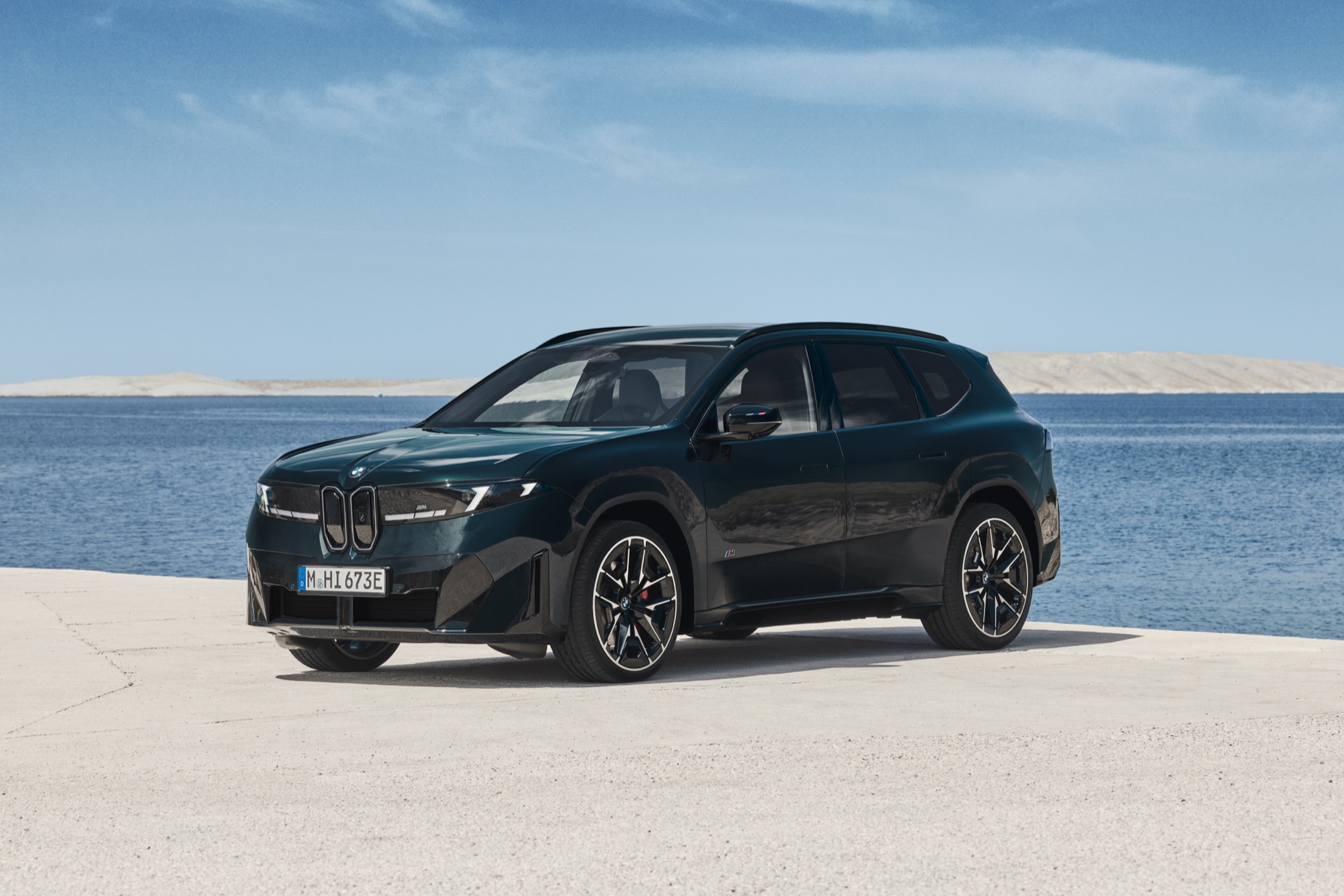 The iX3 M60, front three-quarter
