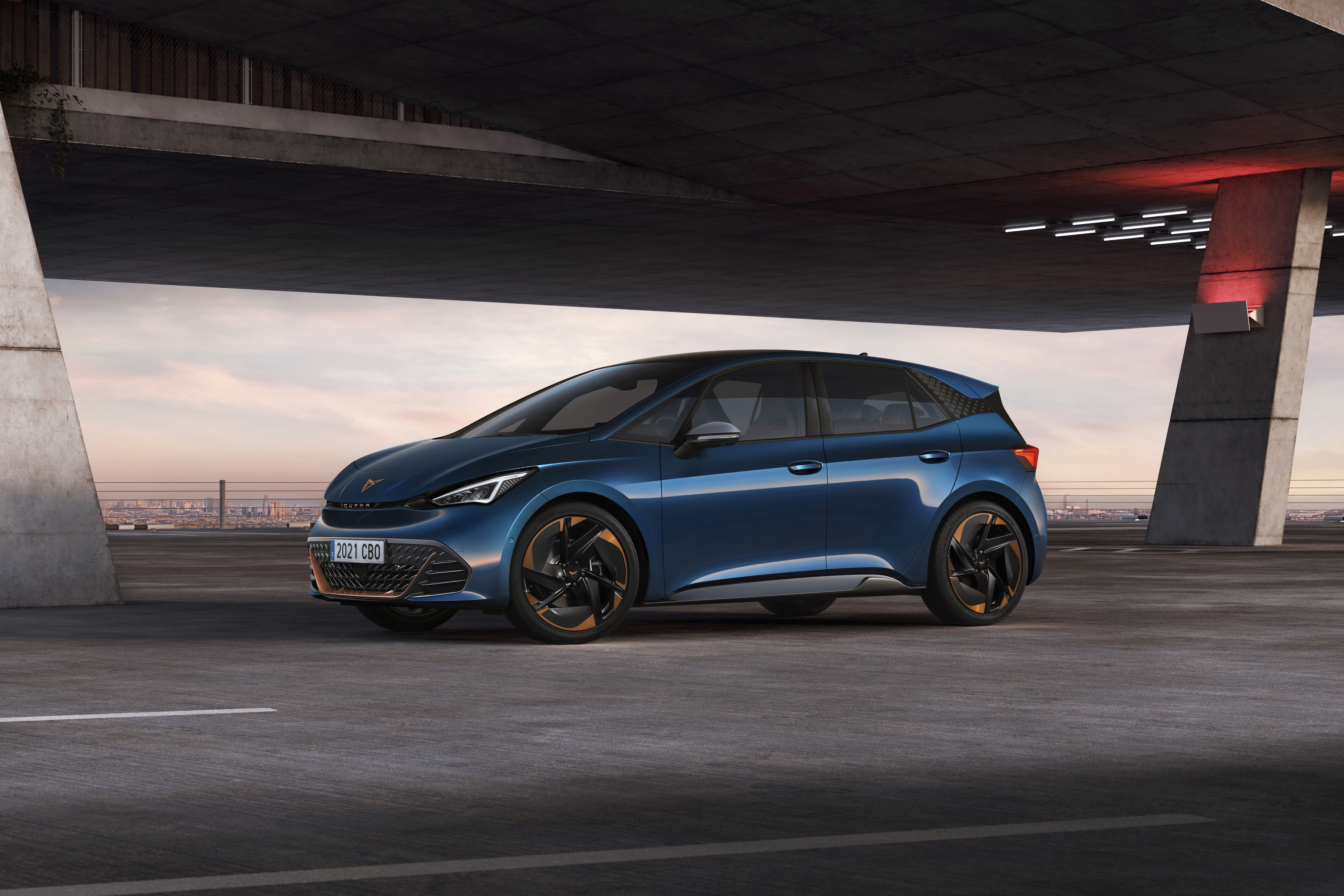 Cupra Born in Aurora Blue