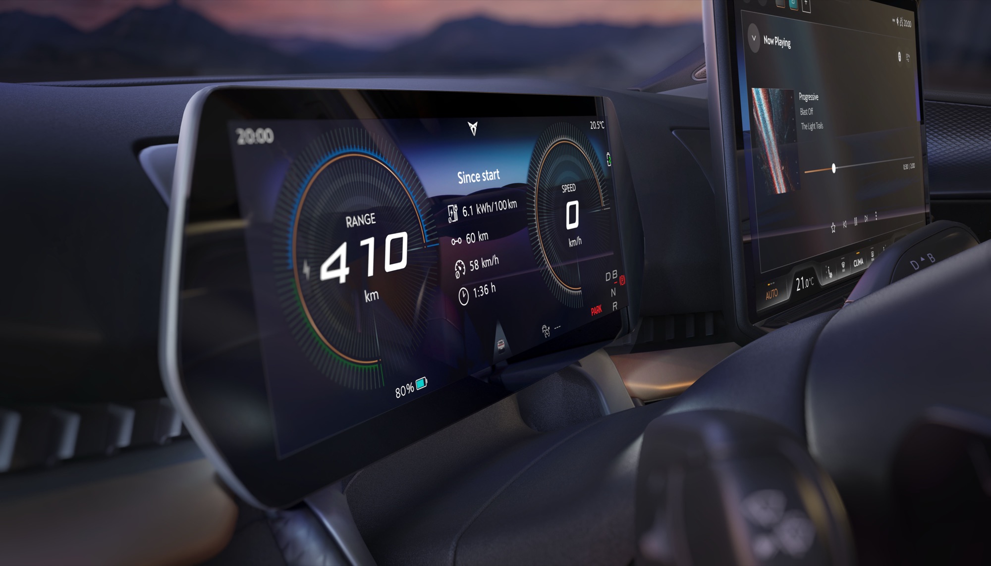 The 10.25" Digital Cockpit and 15" infotainment screen