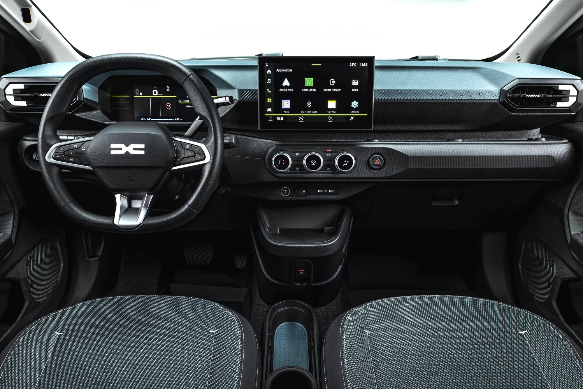 Inside the Spring: a horizontal dashboard, and the Journey's 10.1-inch screen