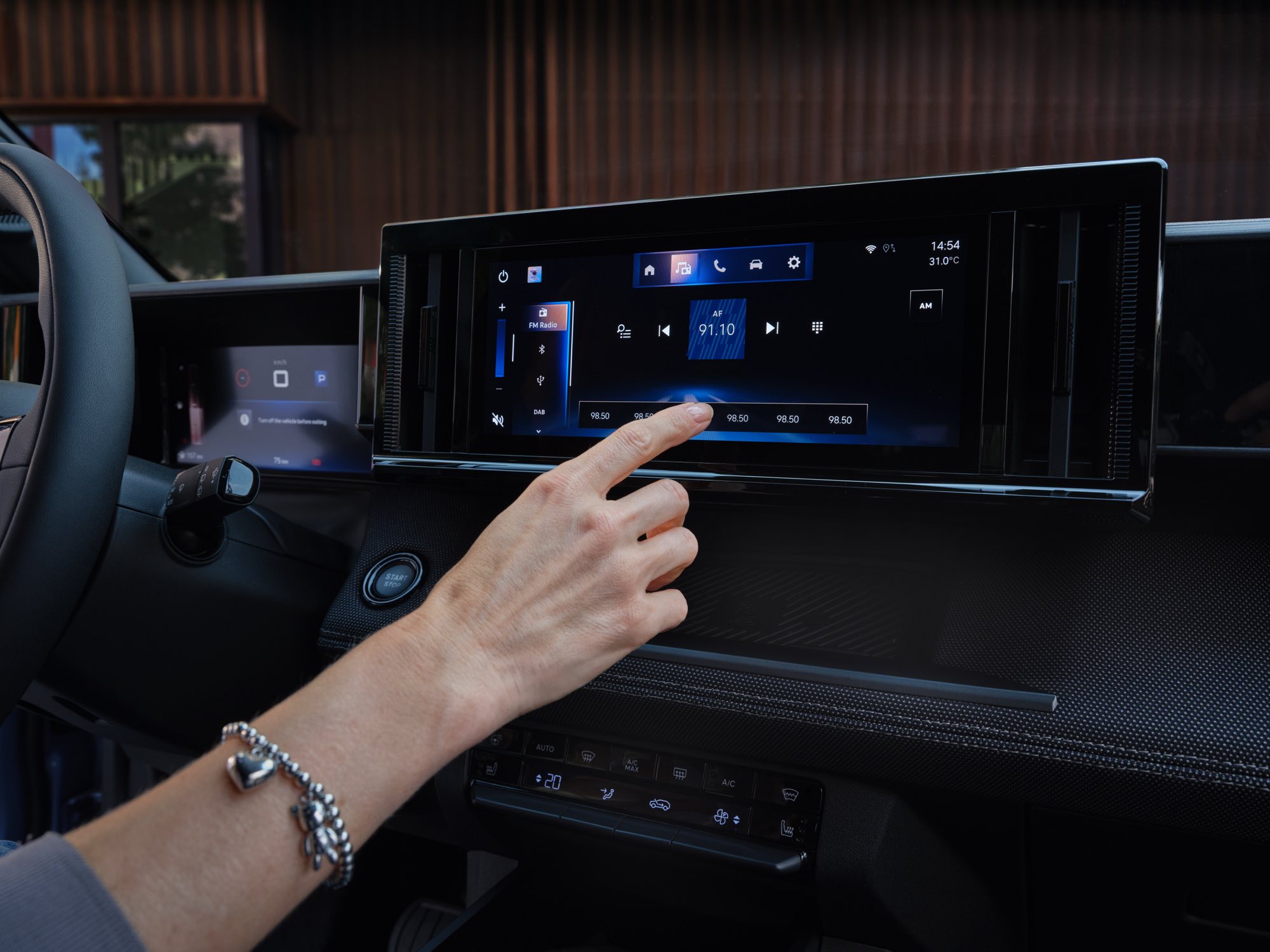 The Grizzly's touchscreen