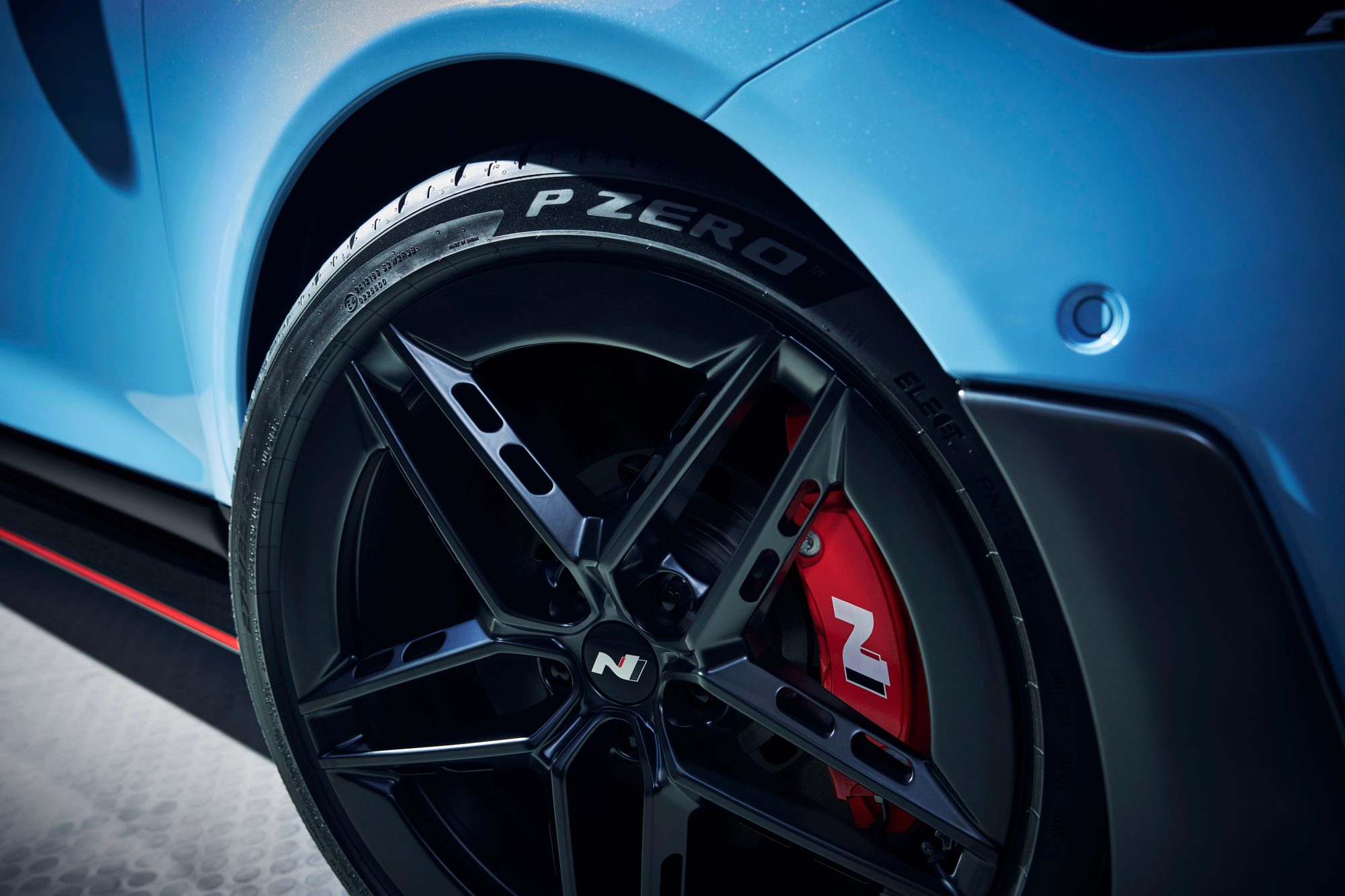 The 6 N's wheel and brake caliper