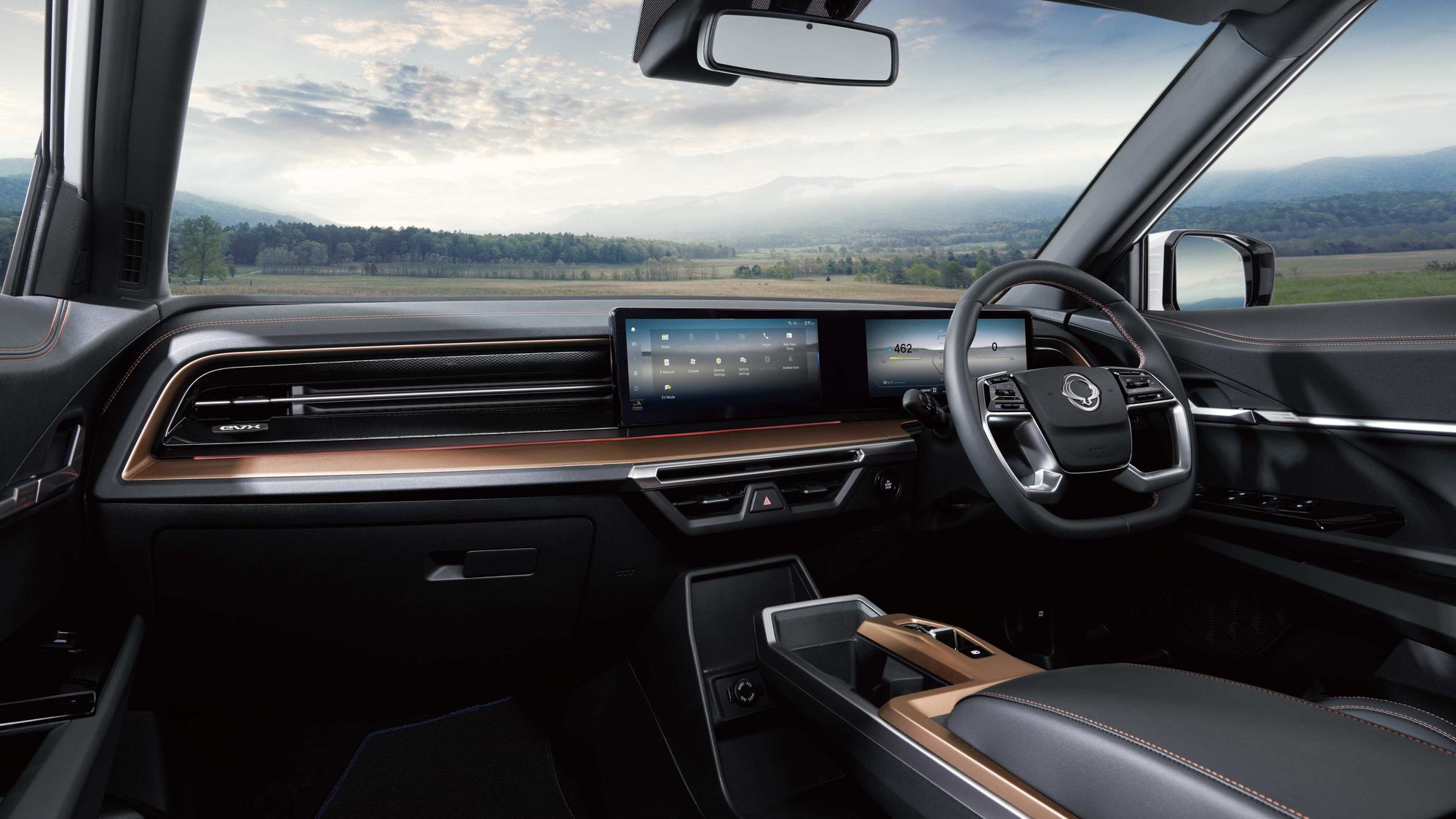 Inside the Torres EVX, with its twin 12.3 inch displays