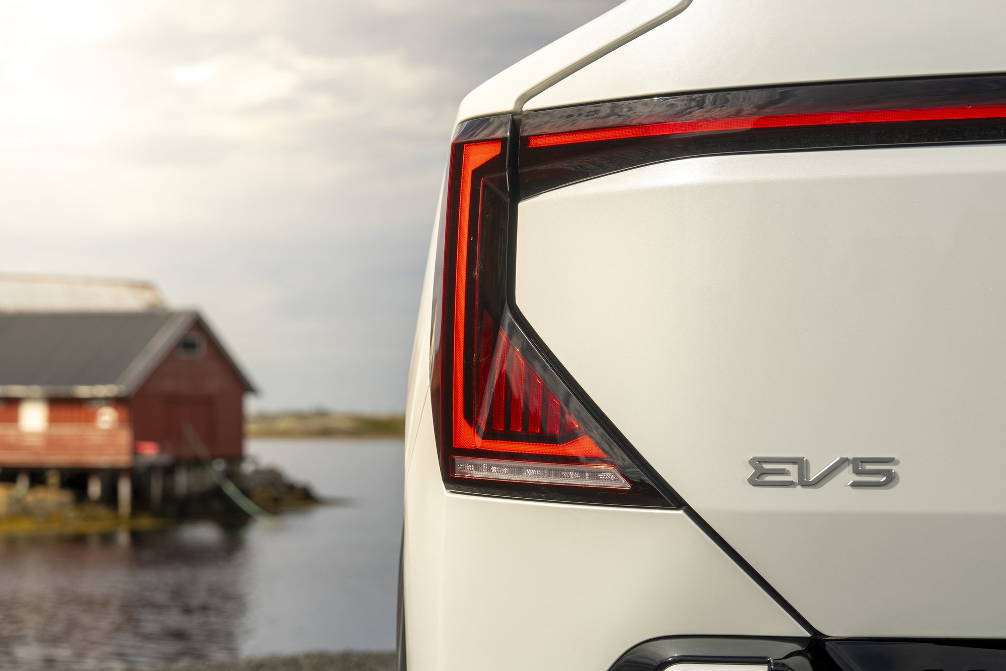 The rear light, and the EV5 badge under it