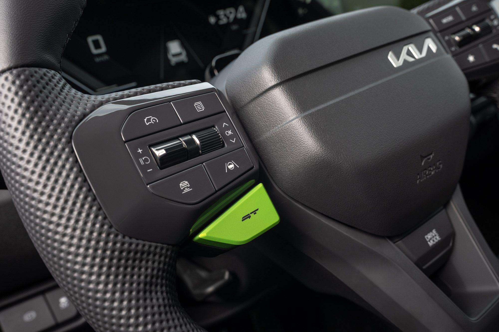 The GT steering wheel, and the button that sharpens everything at once