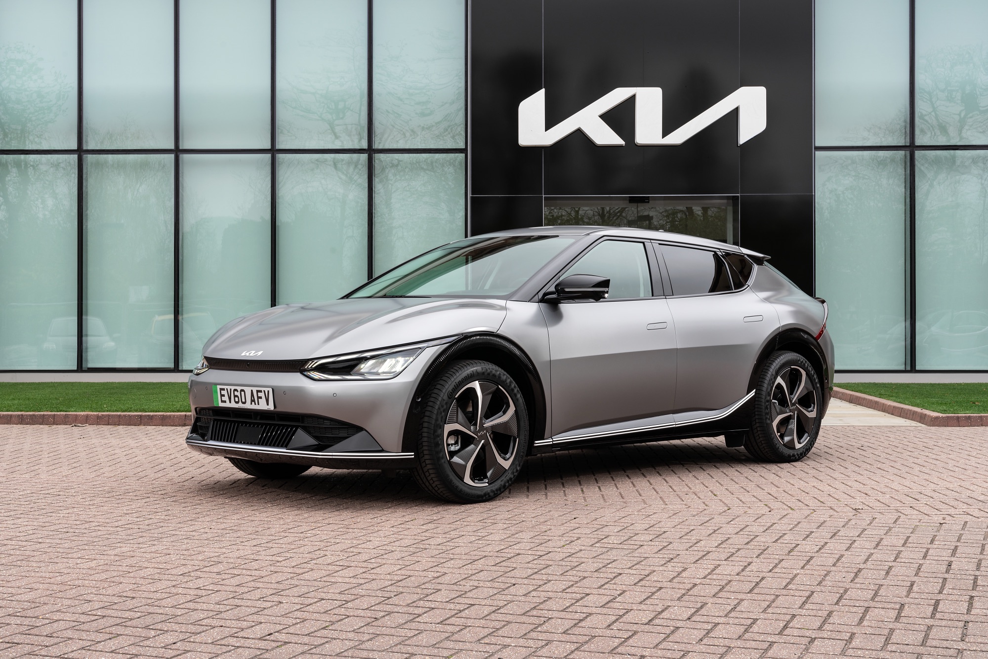 The original EV6 at Kia UK's head office in 2021