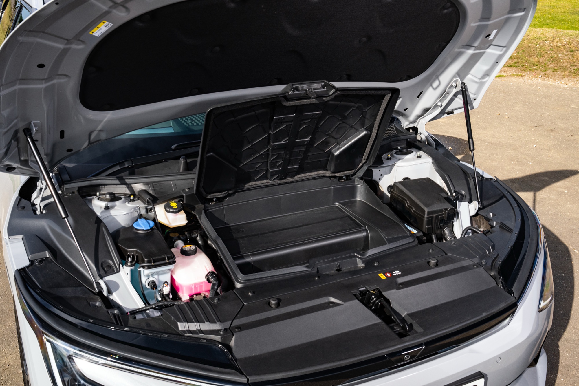 The frunk under the bonnet