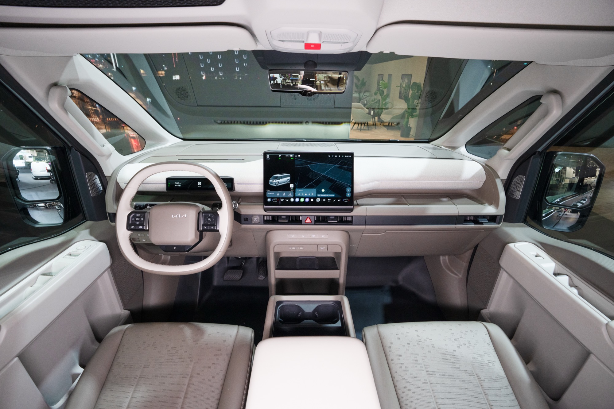 The cab, on the 14.6-inch screen