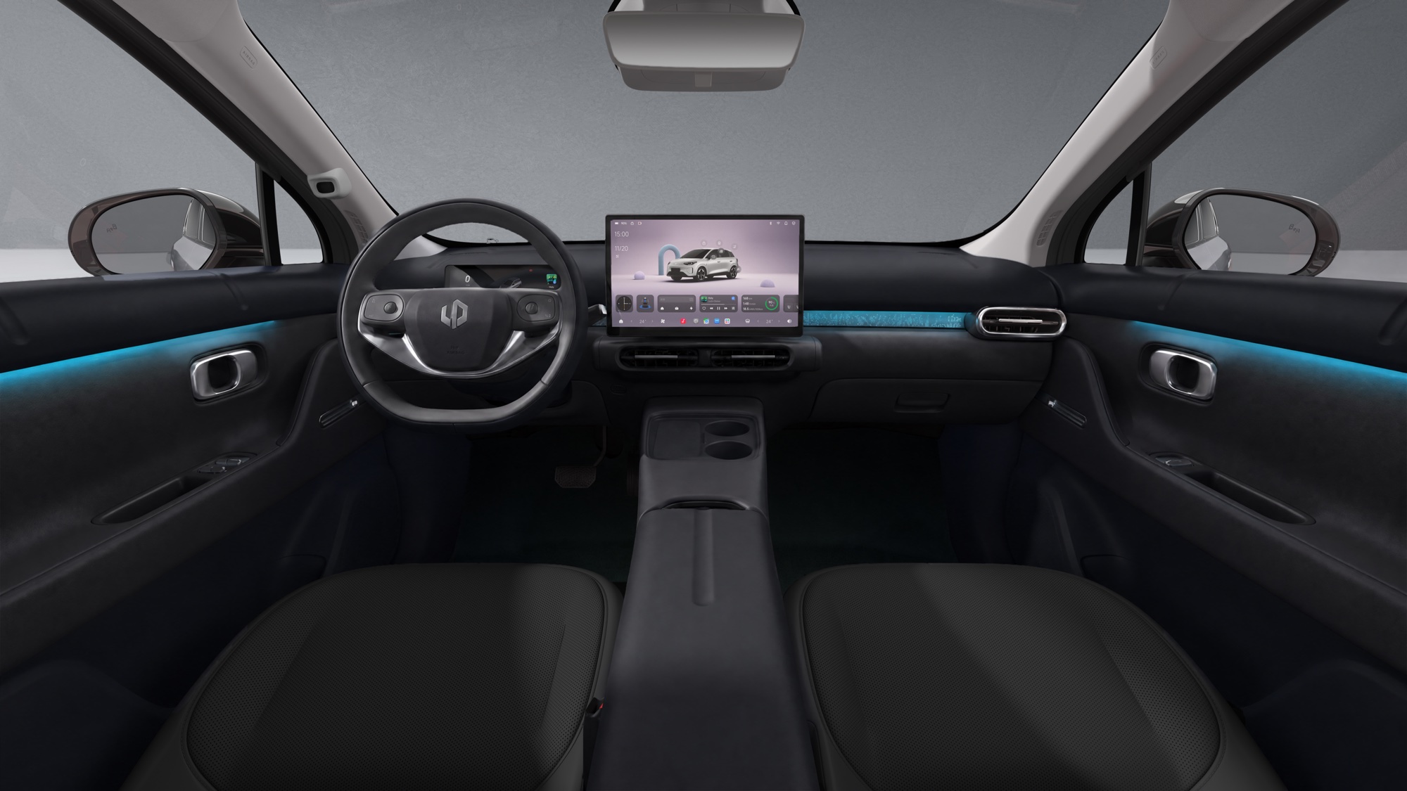 The B03's dashboard and 14.6 inch screen