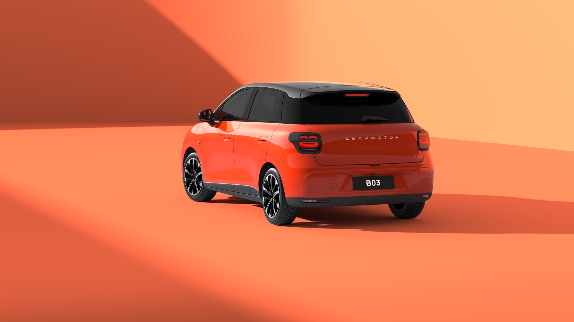 Leapmotor B03, rear three-quarter