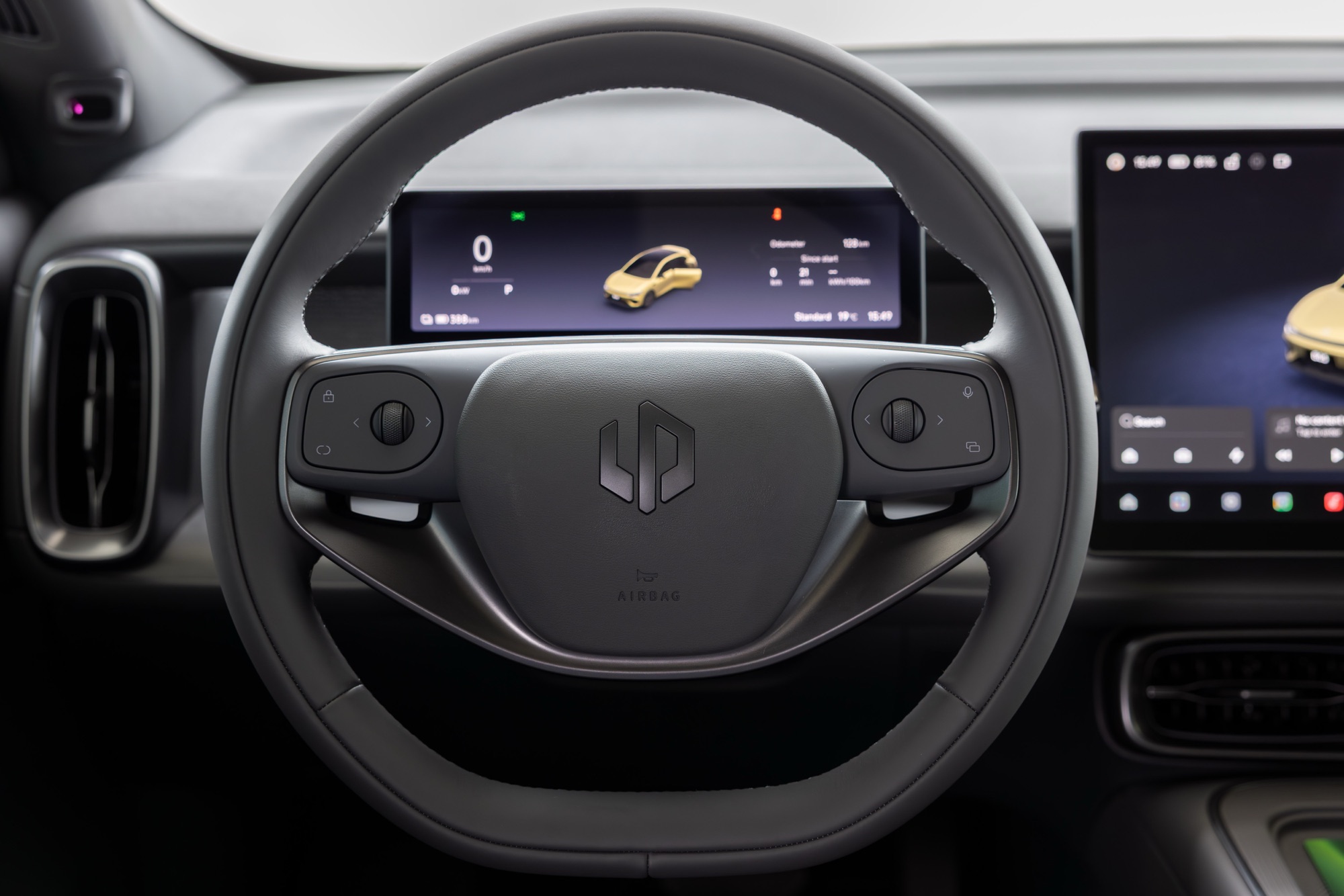 The B05's steering wheel and 8.8 inch driver's display