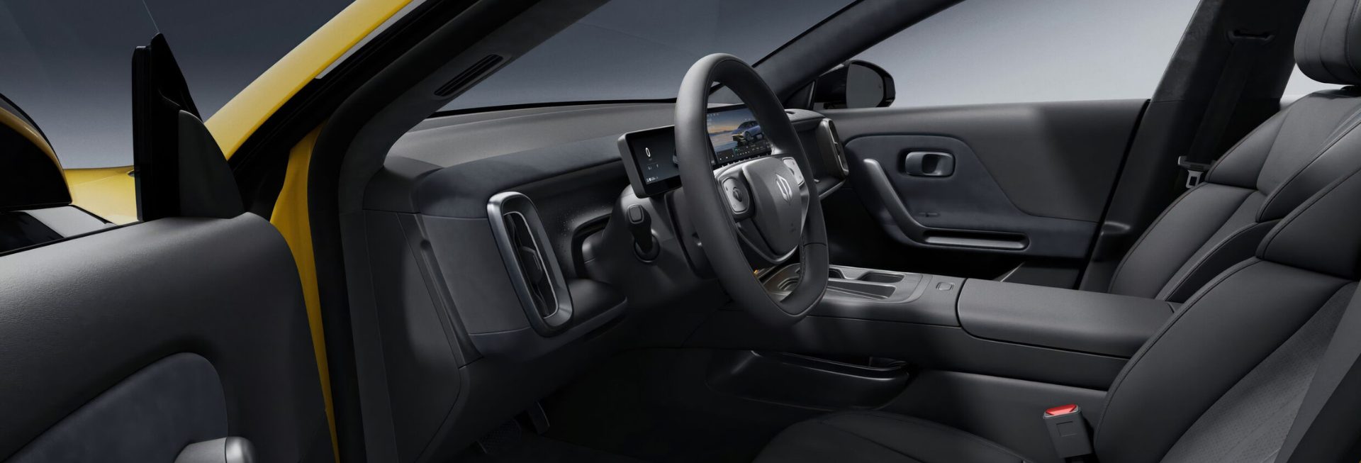 The B05's steering wheel and column selector