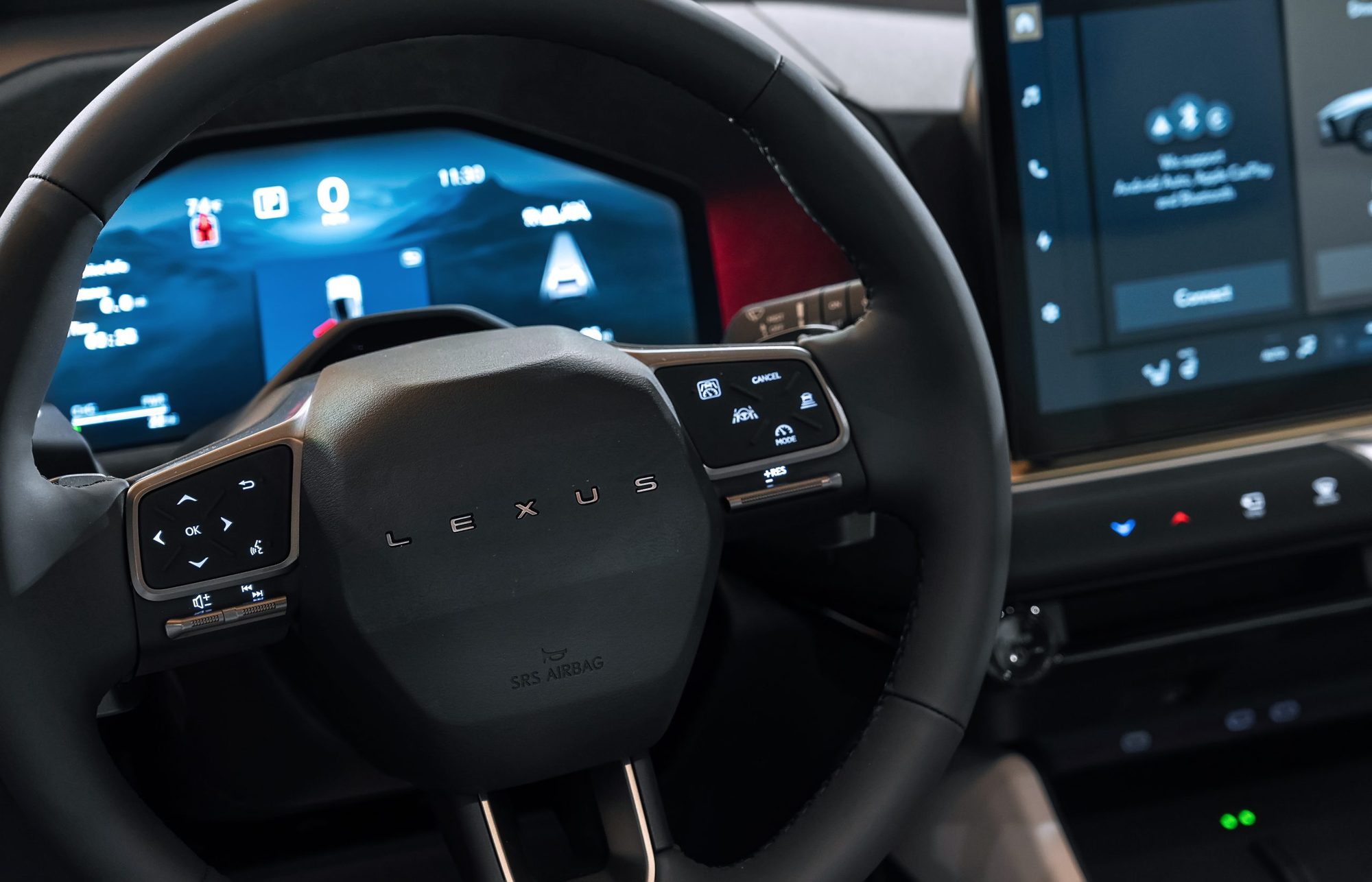 The TZ's steering wheel and instruments