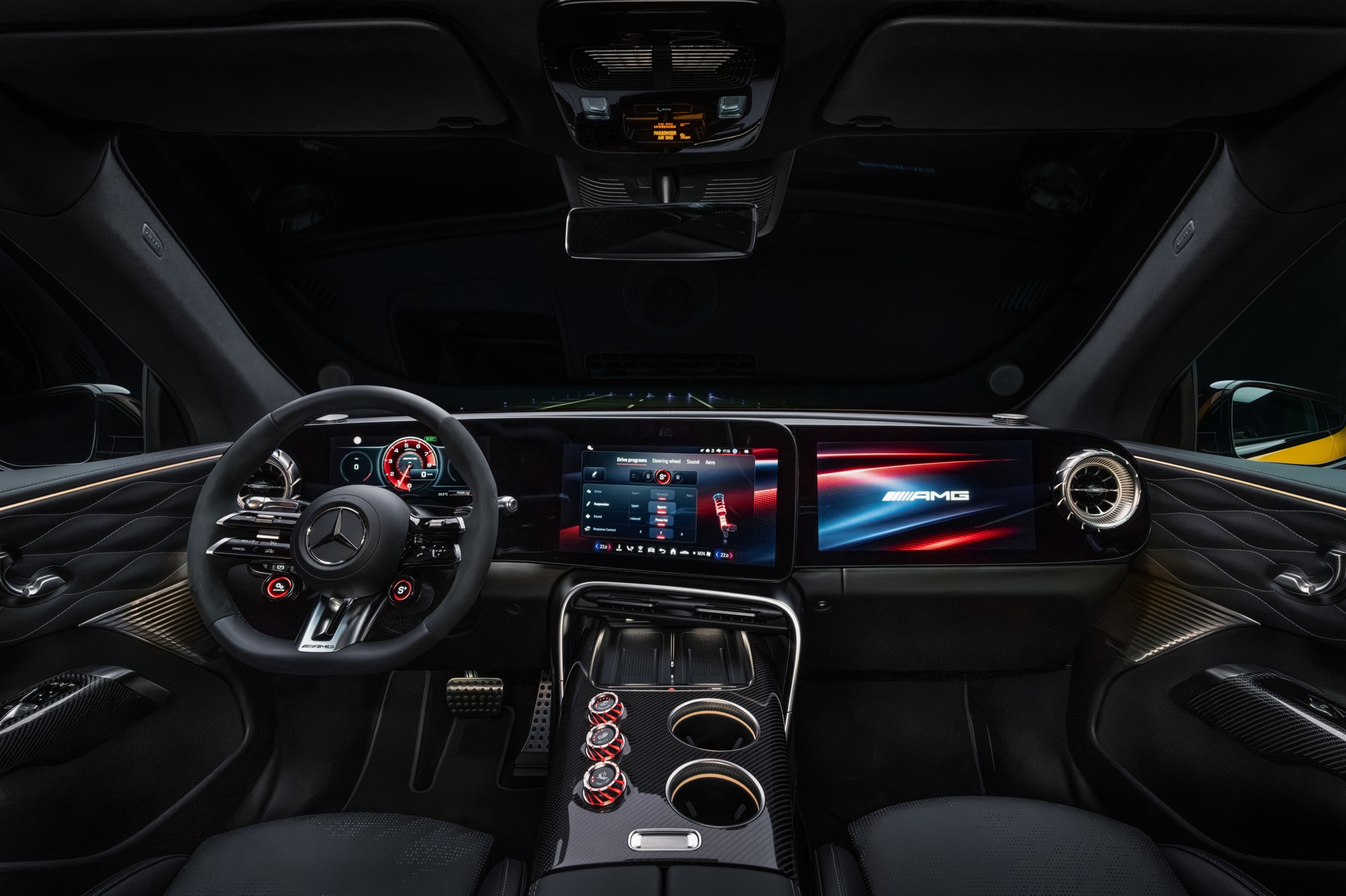 AMG GT 63 SUV interior, with the optional 14-inch passenger screen
