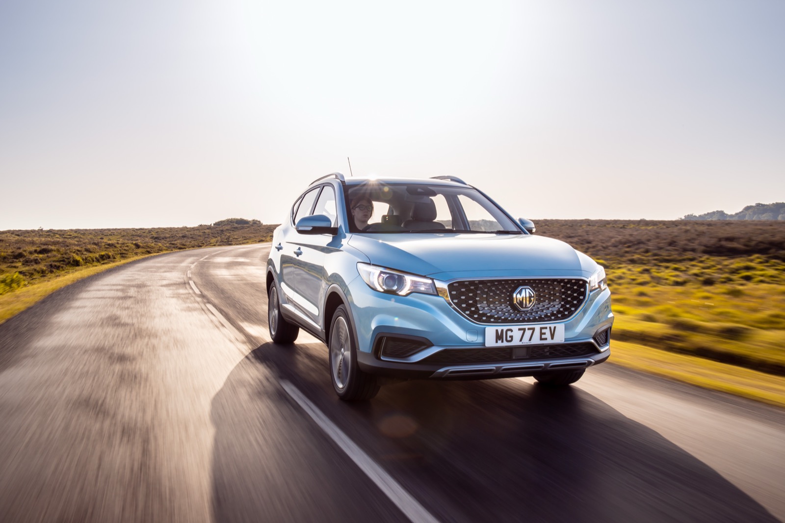 MG ZS EV driving