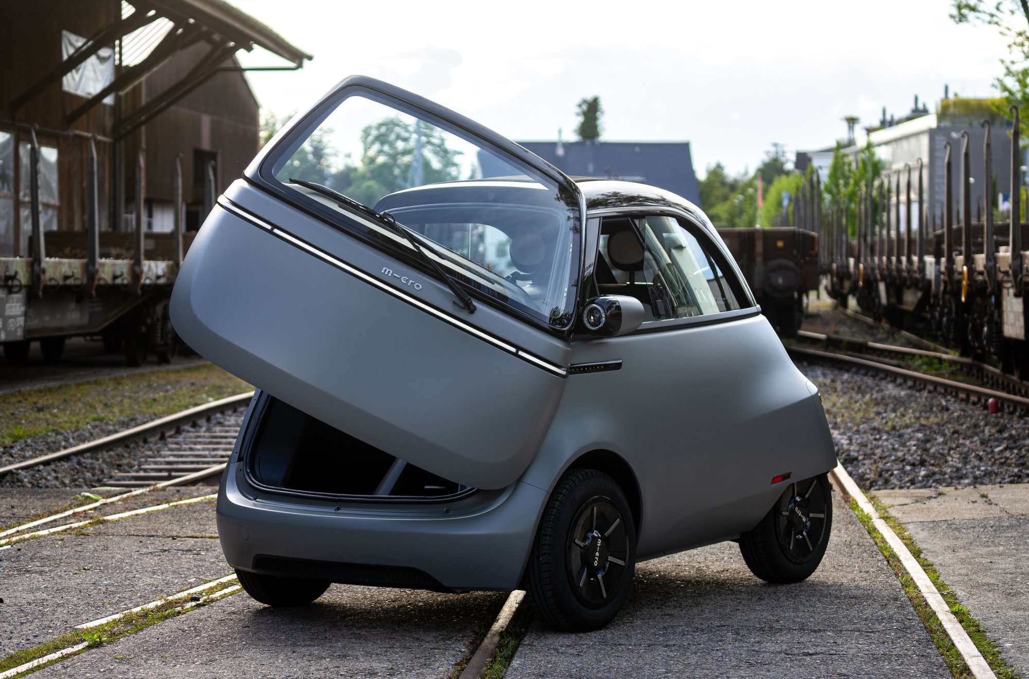 The whole front of the car is the door, with the steering column swinging out with it