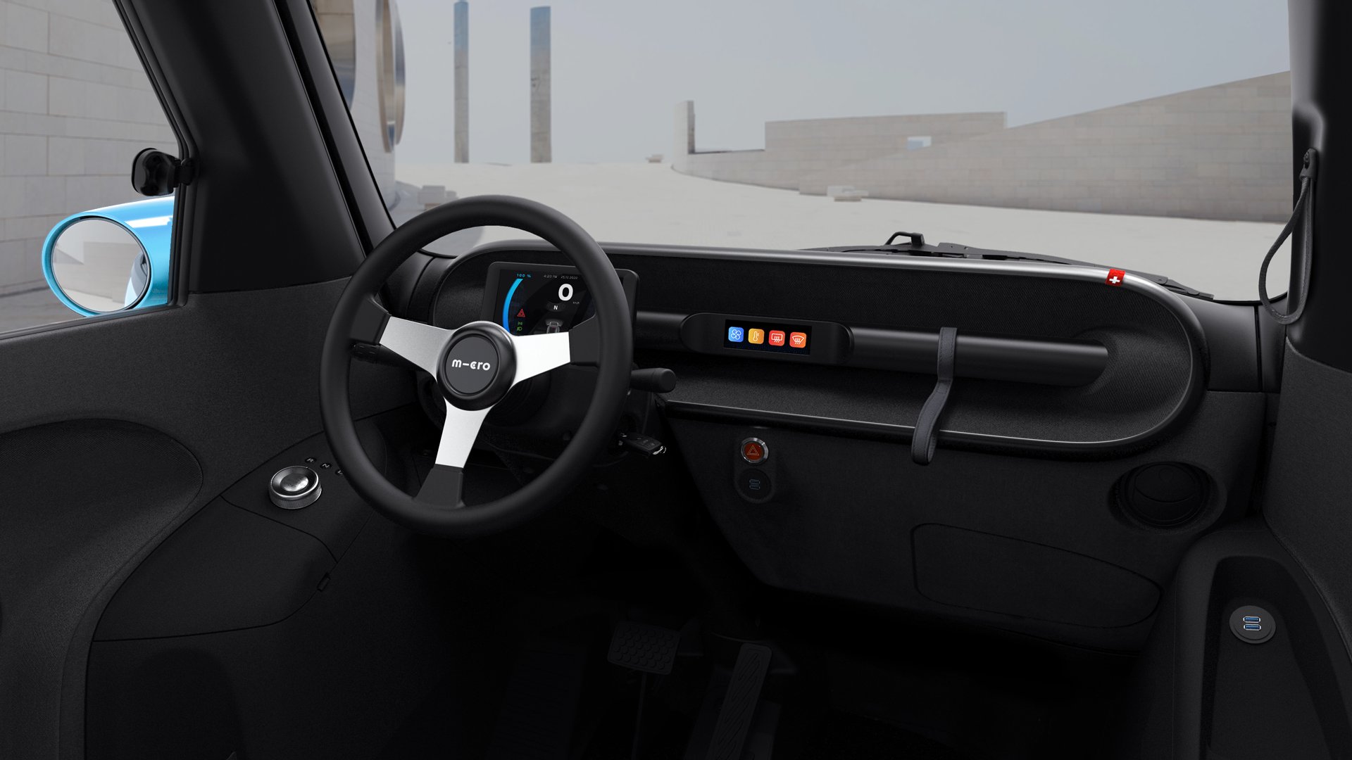 The Lite's dashboard, with the base interior
