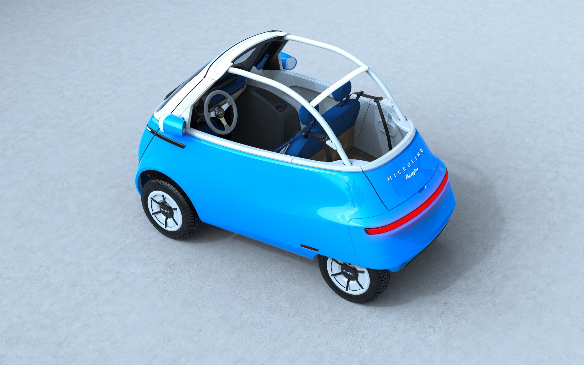 The Spiaggina with its canvas roof off: there are no side or rear windows