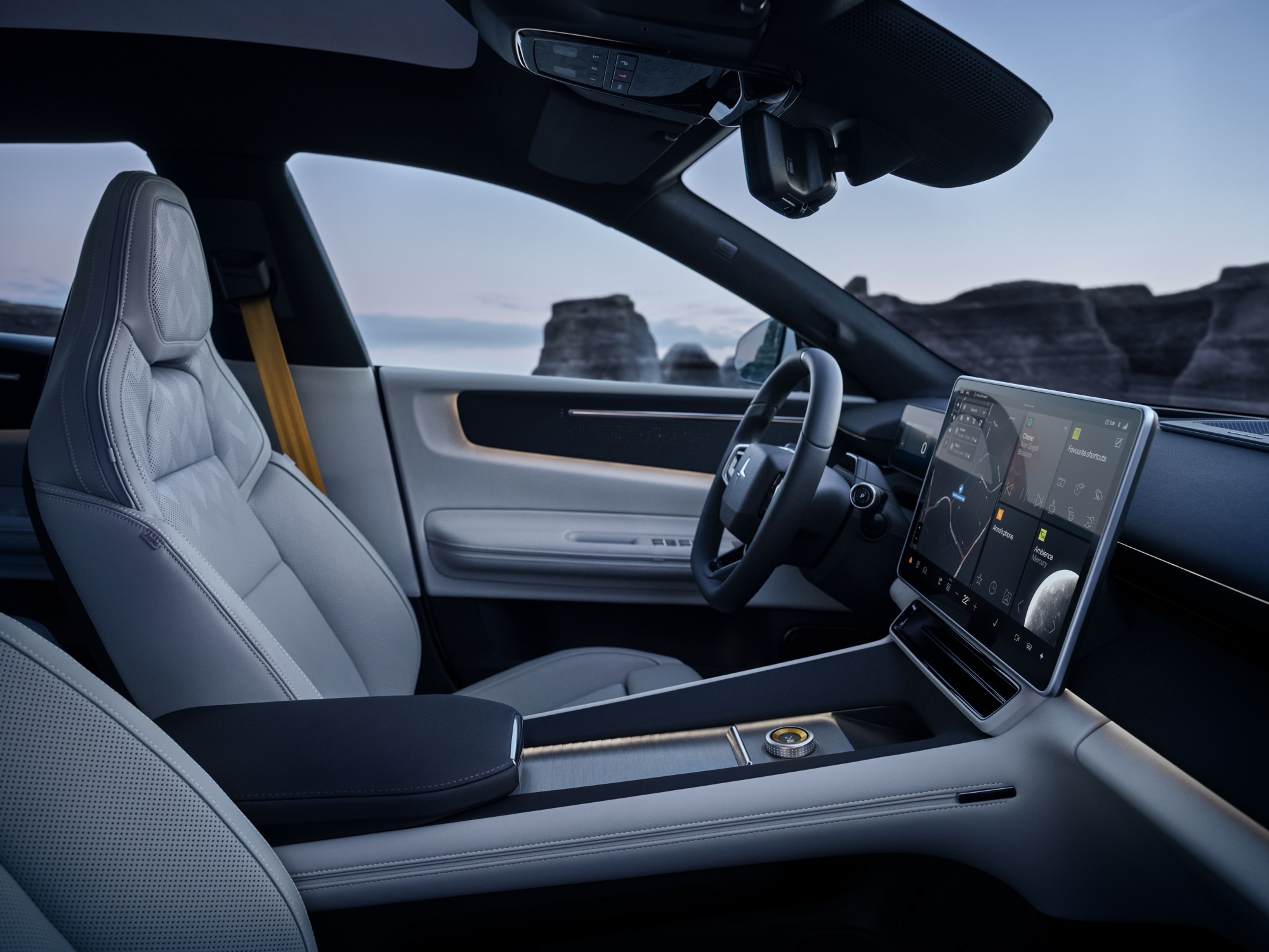 The cabin from the passenger side