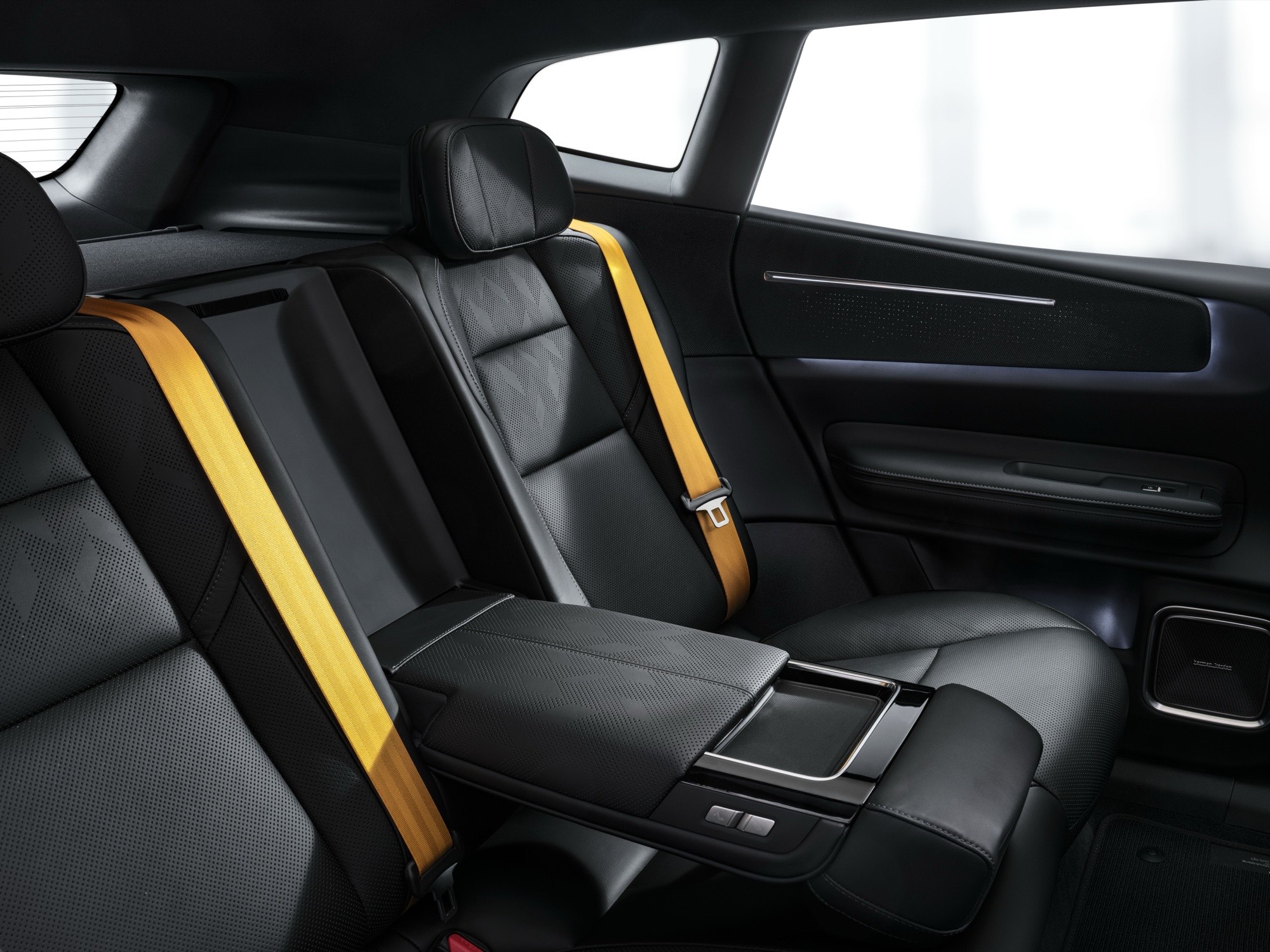 The second row, with the armrest down