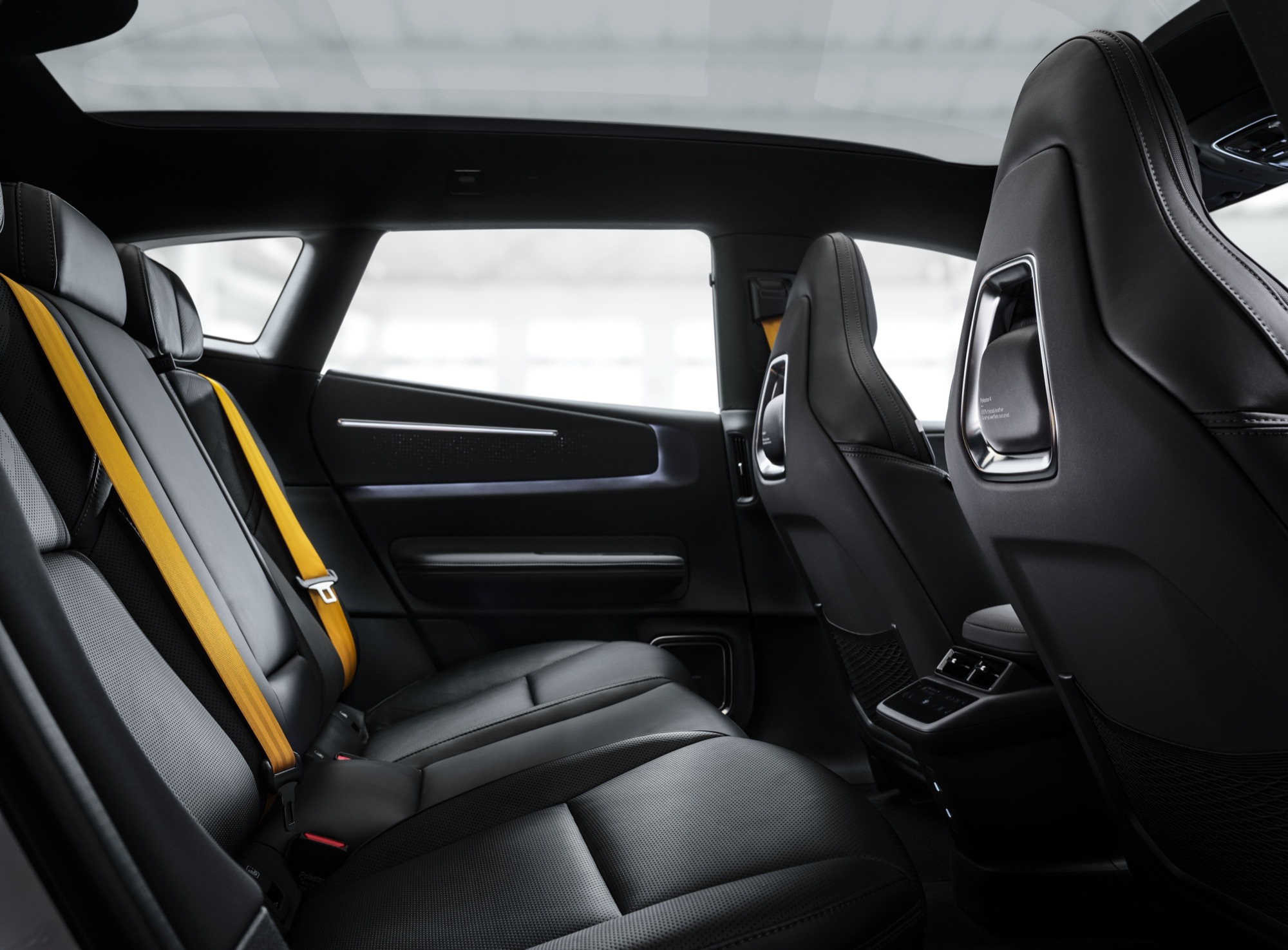 The back seats, under the glass roof