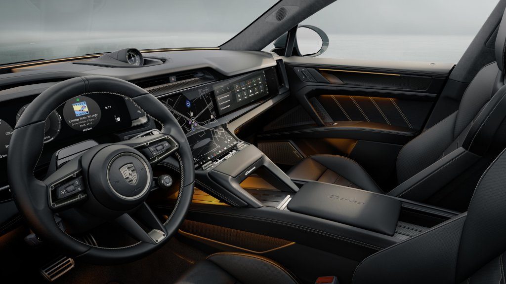 The Cayenne's steering wheel