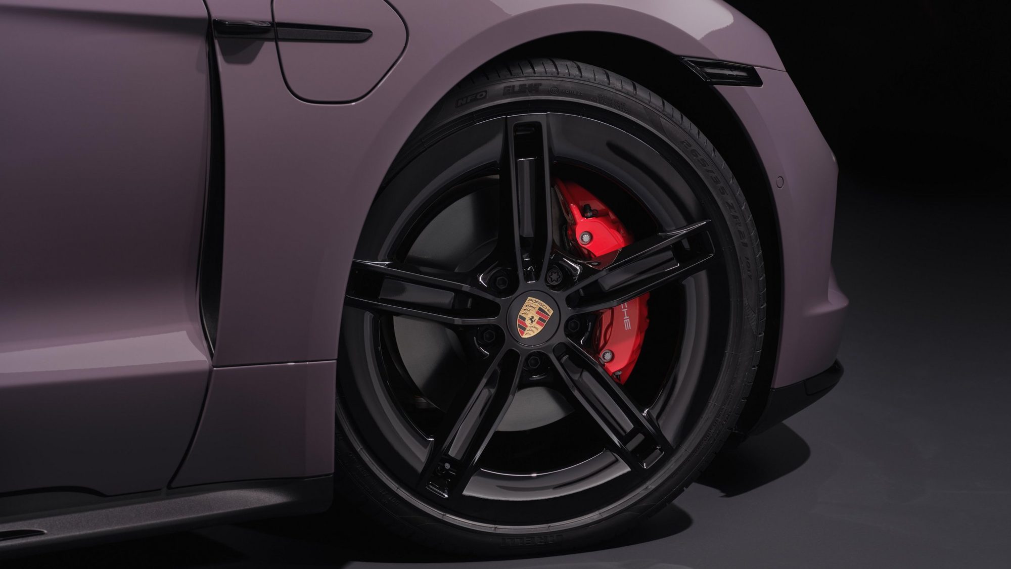 A Taycan wheel and brake
