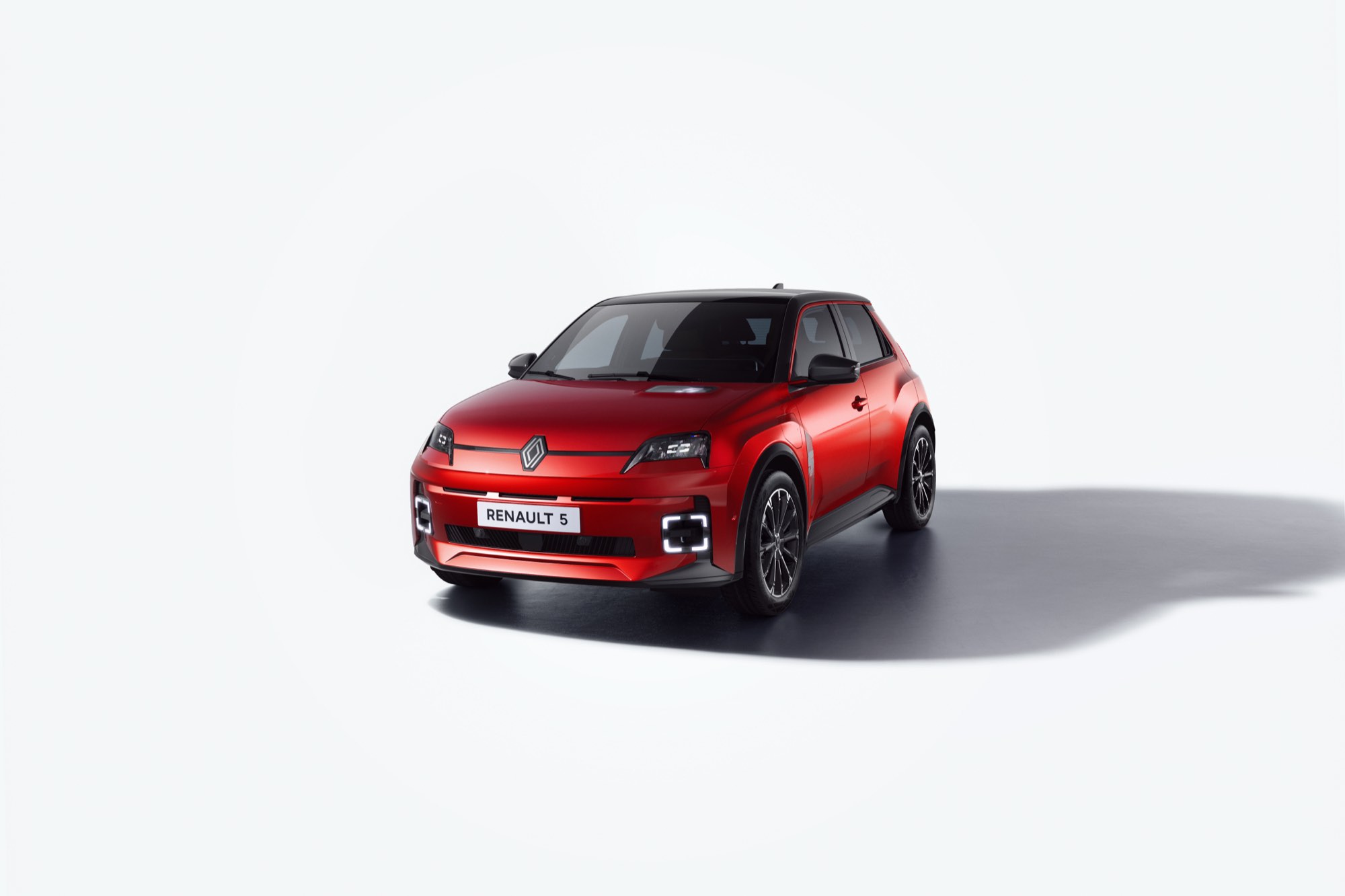 The MY27 Renault 5 in Flame Red, one of two new colours