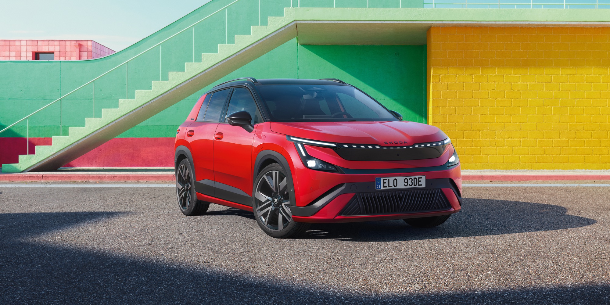 The Škoda Epiq SportLine, with the optional black roof