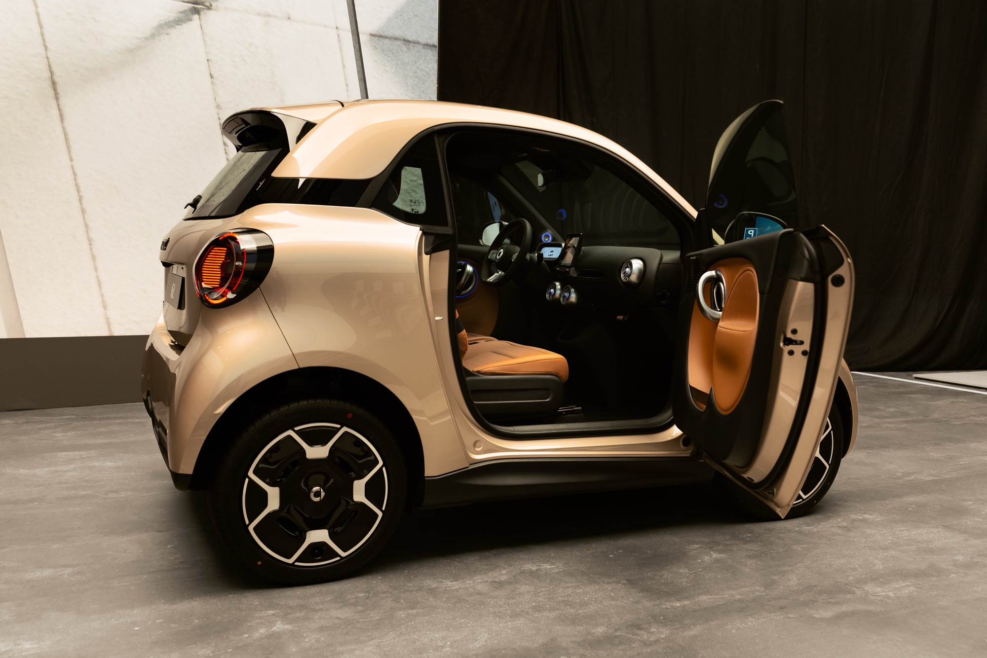 smart #2 with the driver's door open