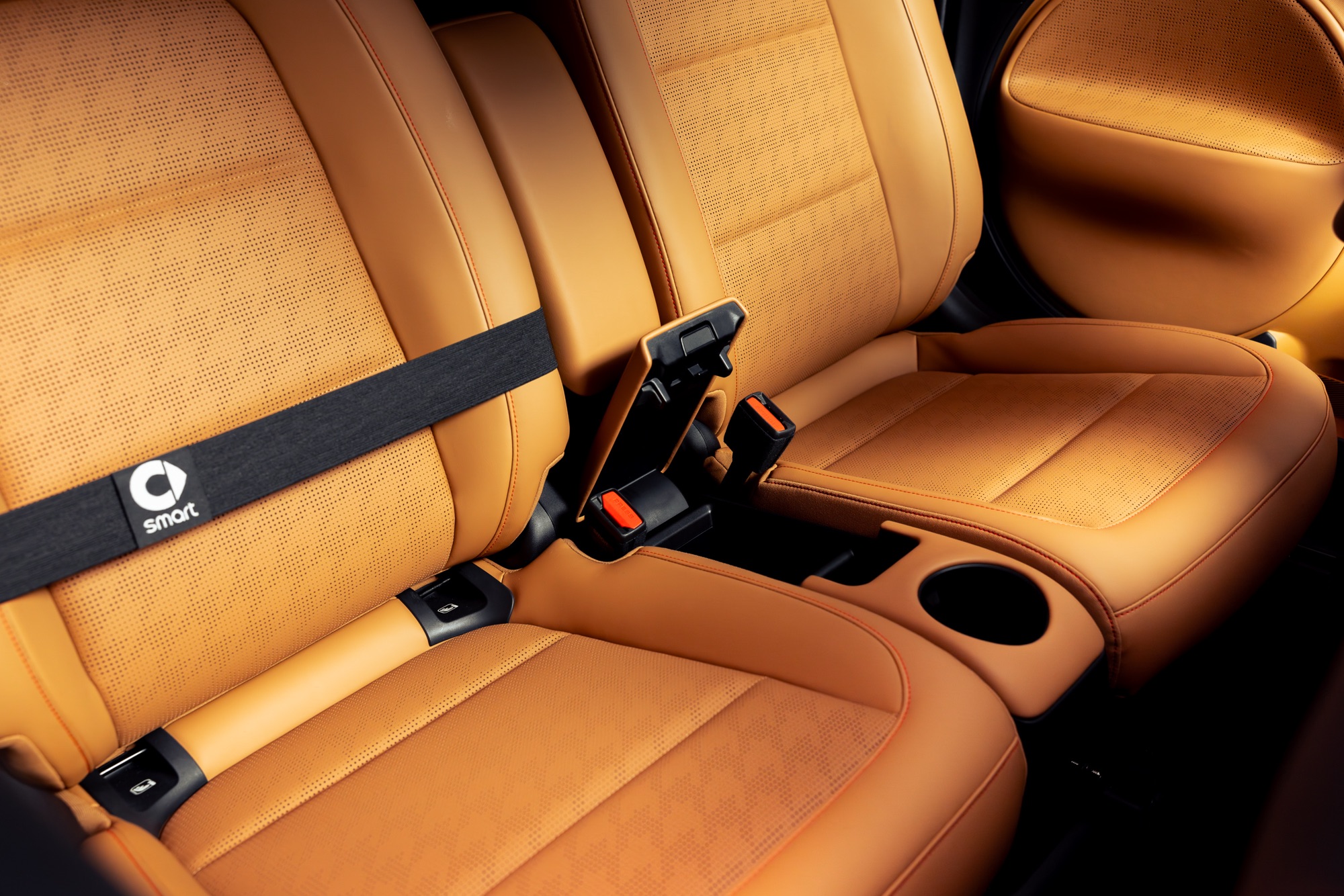 The heated faux leather seats