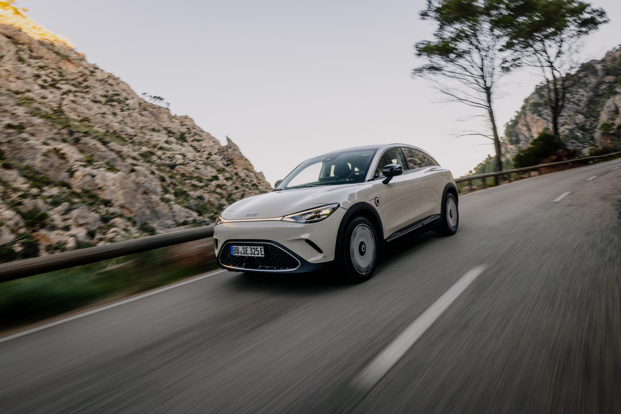 smart #3 on a mountain road