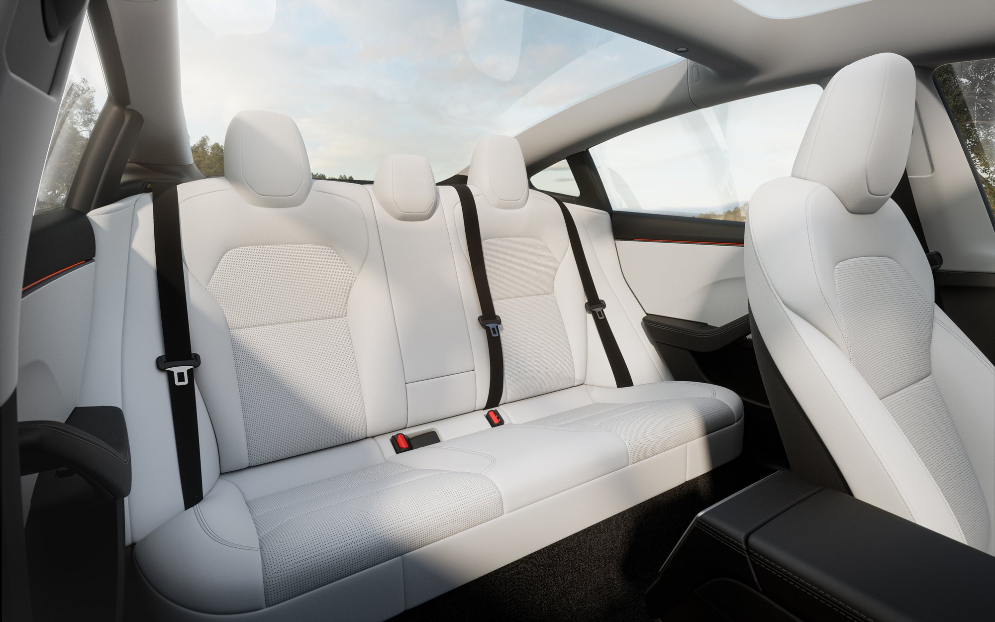 The Model 3's rear seats