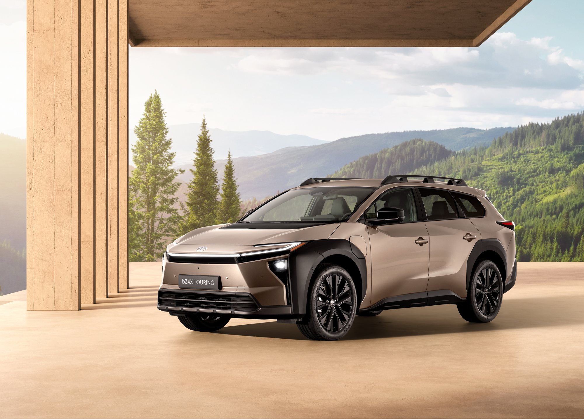 bZ4X Touring, front three-quarter