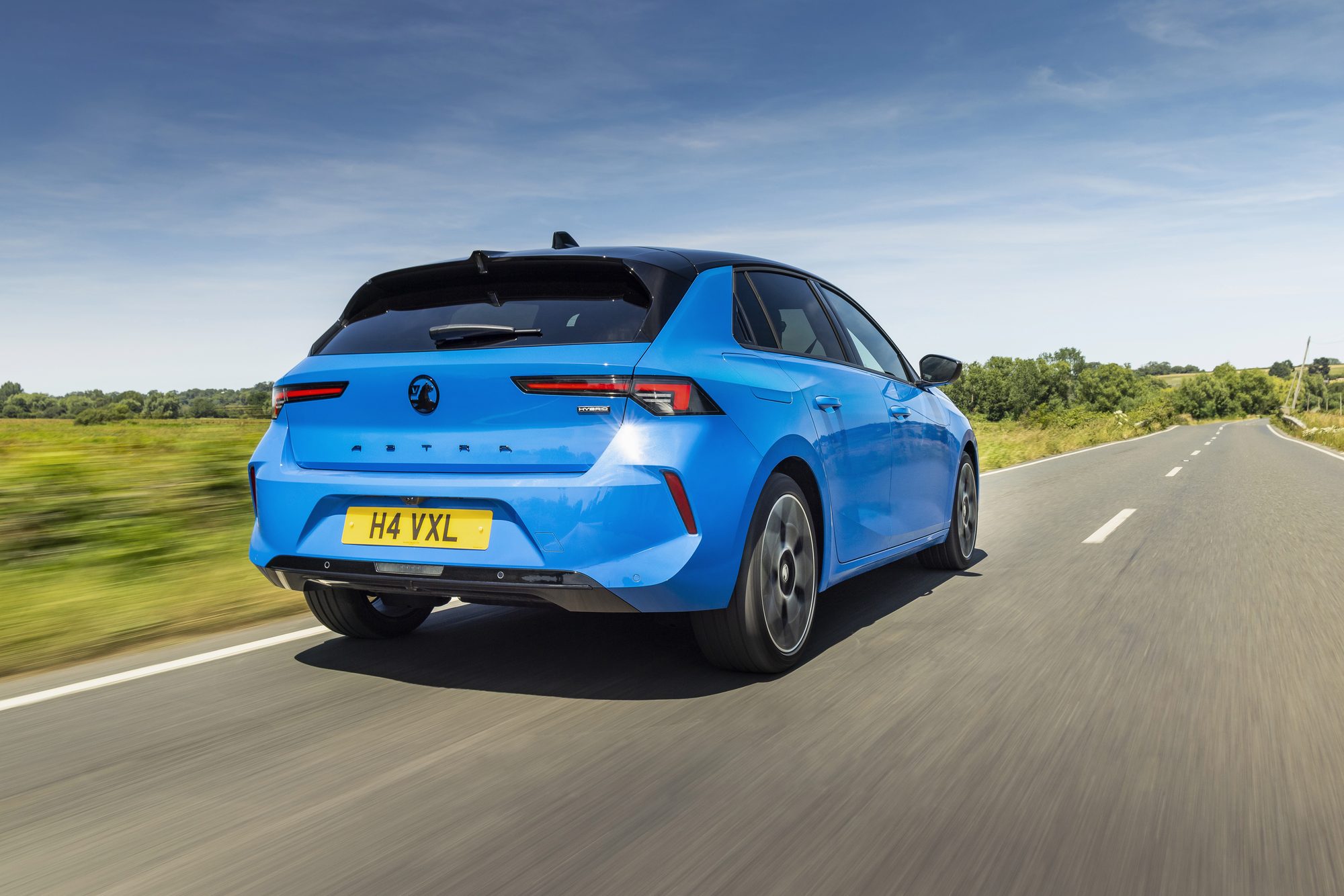 Astra Electric in Athletic Blue, from behind