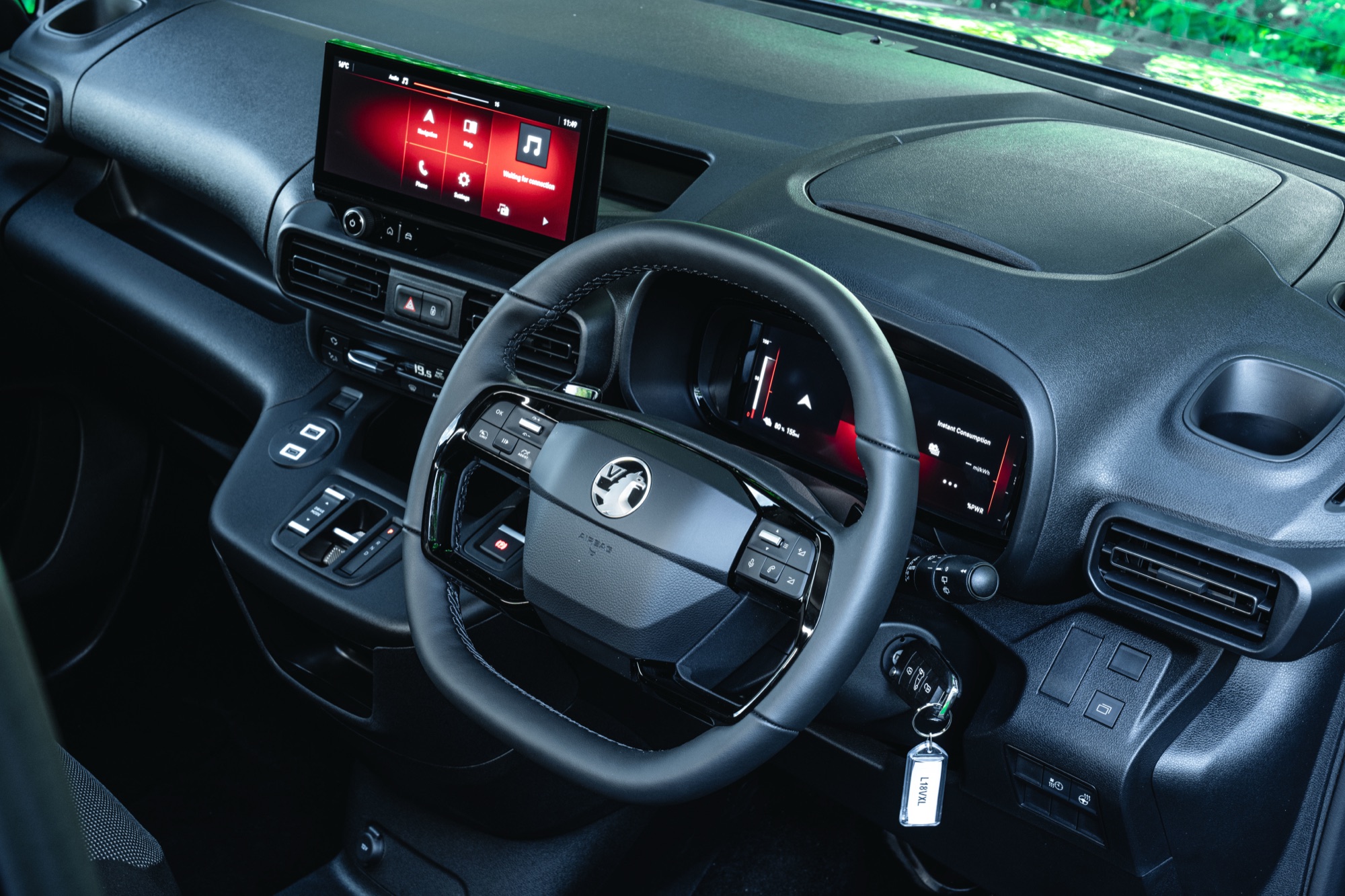 The cab, with the 10-inch touchscreen