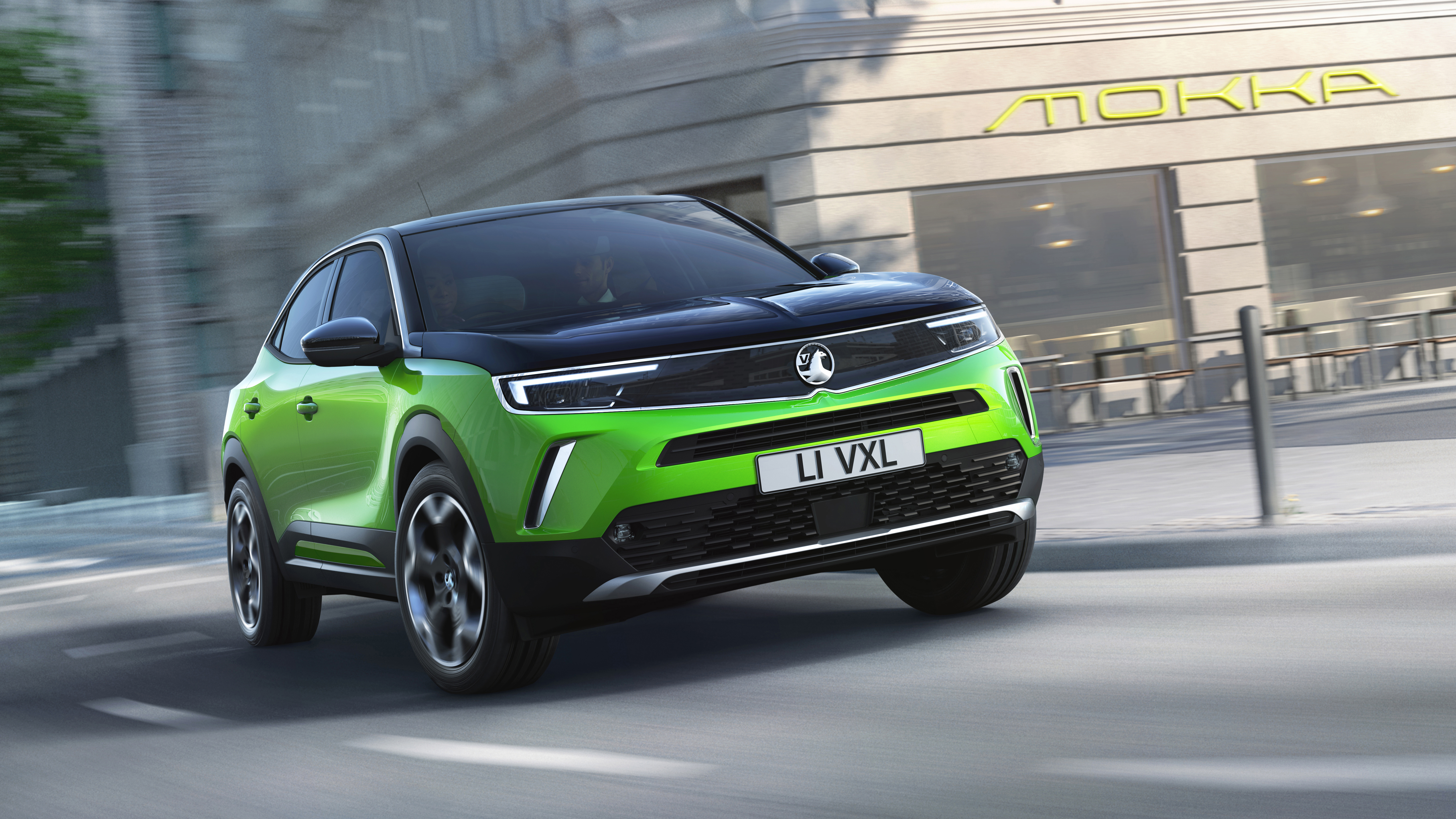 Green Vauxhall Mokka-e