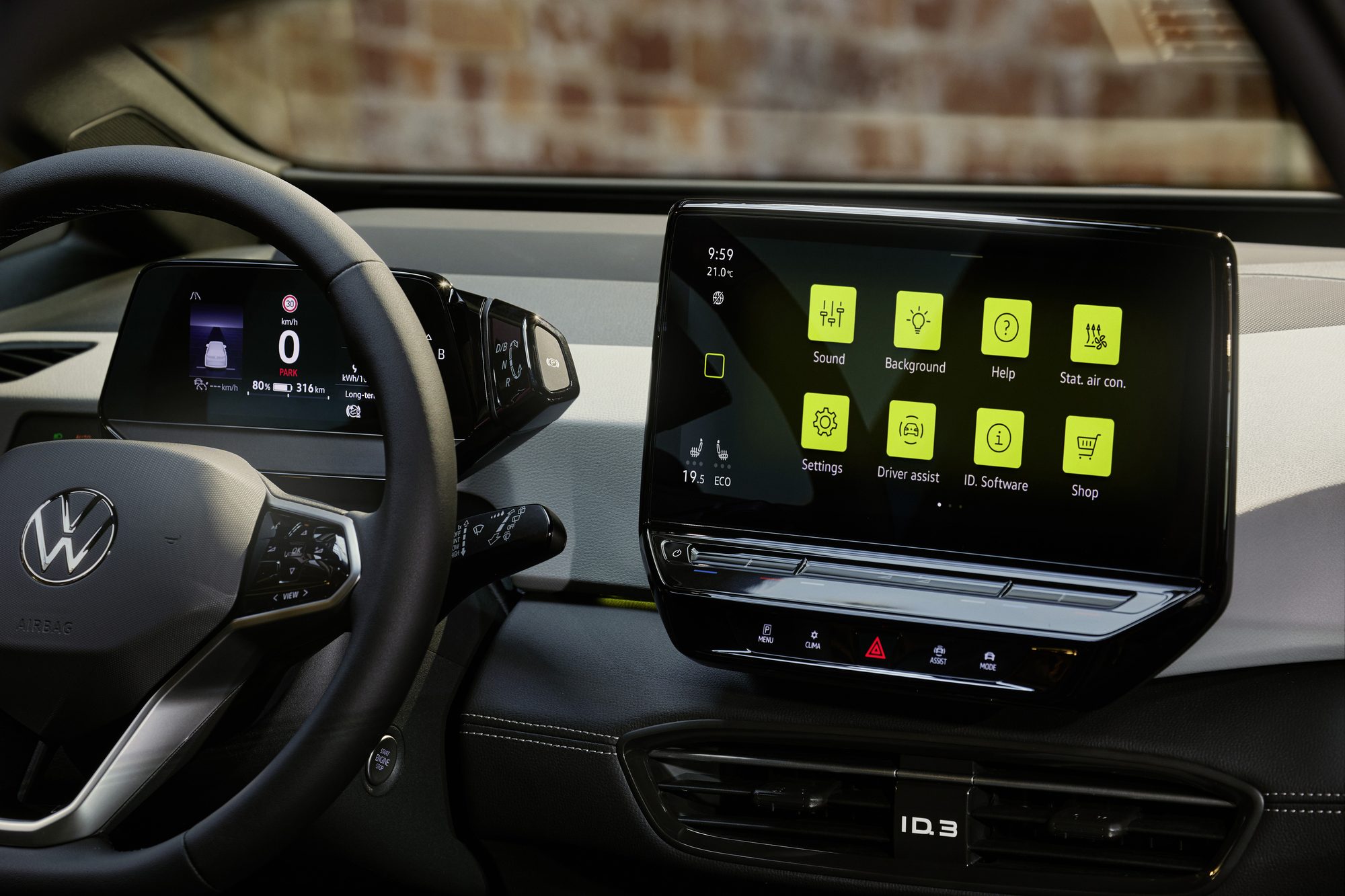 The ID.3's touchscreen