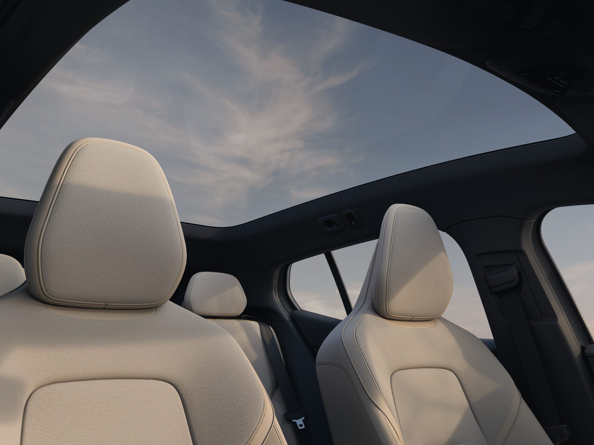 The EX30's panoramic roof